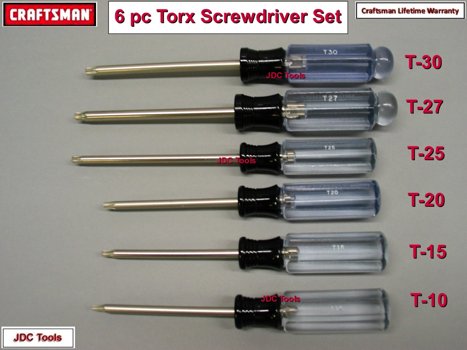Craftsman 11 pc Torx Screwdriver Set w 27T 10 6 5
