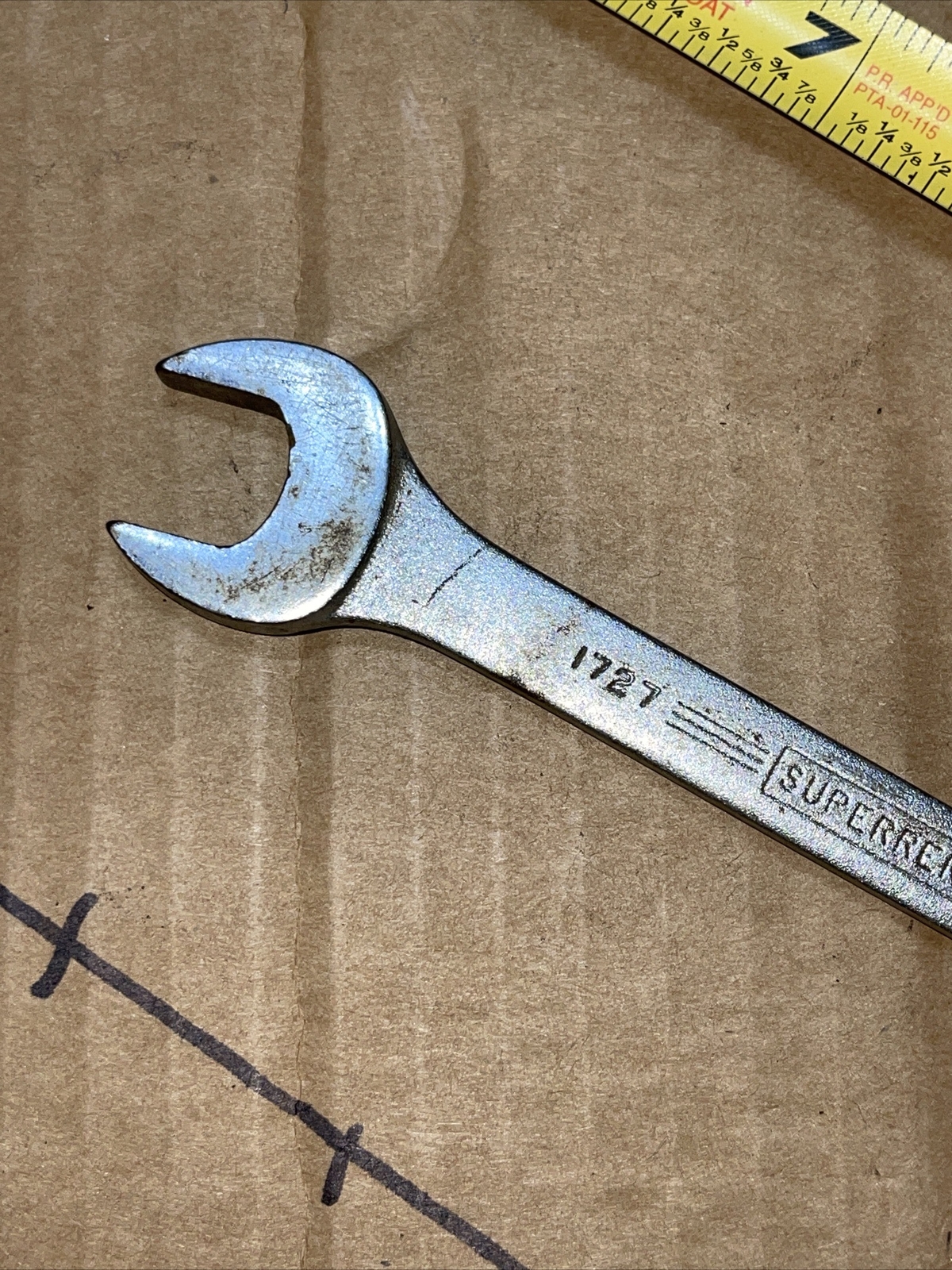 Vintage Williams USA 1727 5/8 X 9/16 In SAE Open End Wrench Superrench