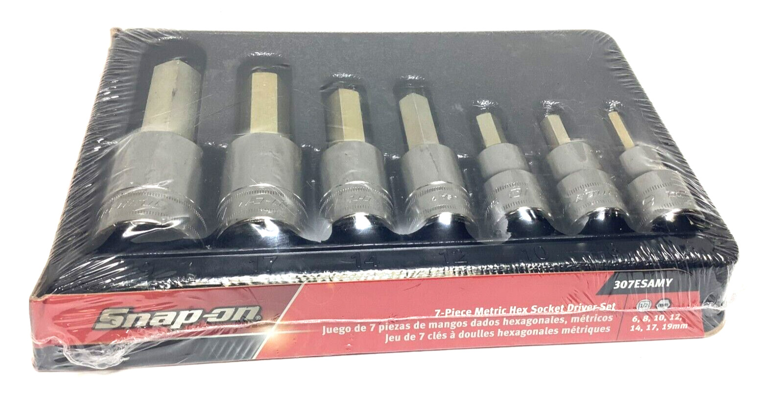 New Snap-on 307ESAMY 1/2″ drive Allen Hex Socket Set 6 8 10 12 14 17 19 mm