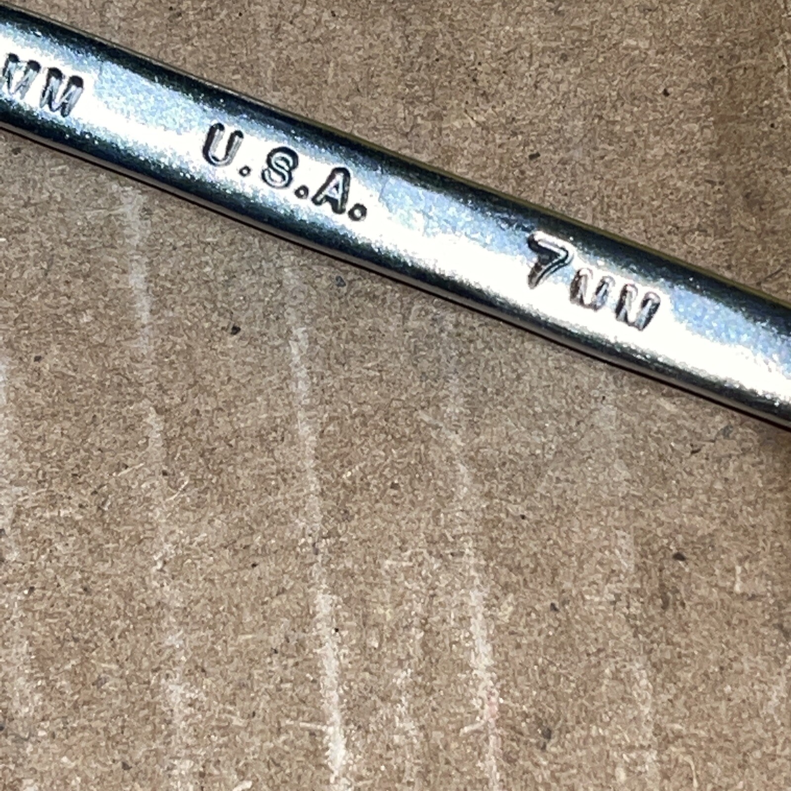 Vintage Duro / Indestro USA 40607A 6 MM X 7 MM Metric Open End Wrench