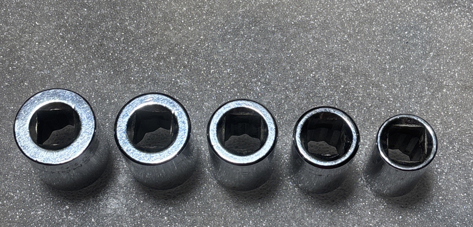 5 Craftsman Sockets 12 Point 1/2″ Drive -G- 7/8”, 13/16”, 3/4”, 11/16”, 5/8”