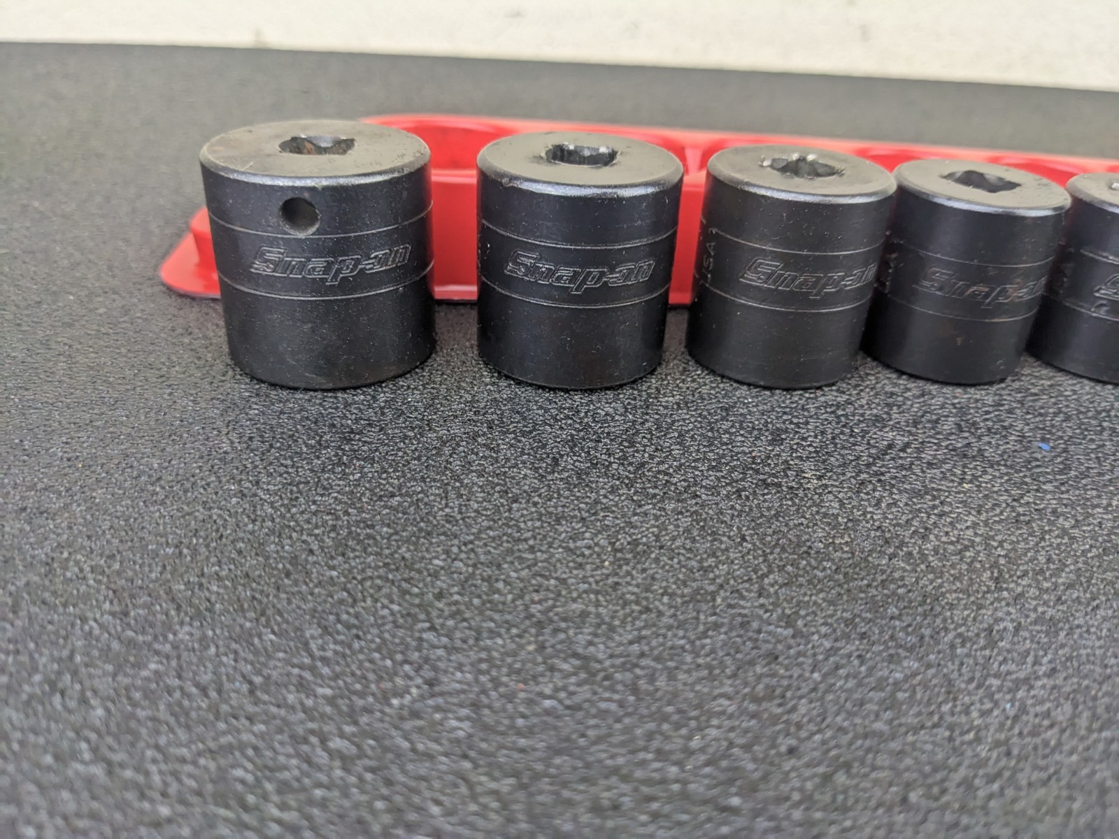 #bm391 Snap On Tools 12 Piece SAE Short 3/8 Impact Sockets Shallow Sockets