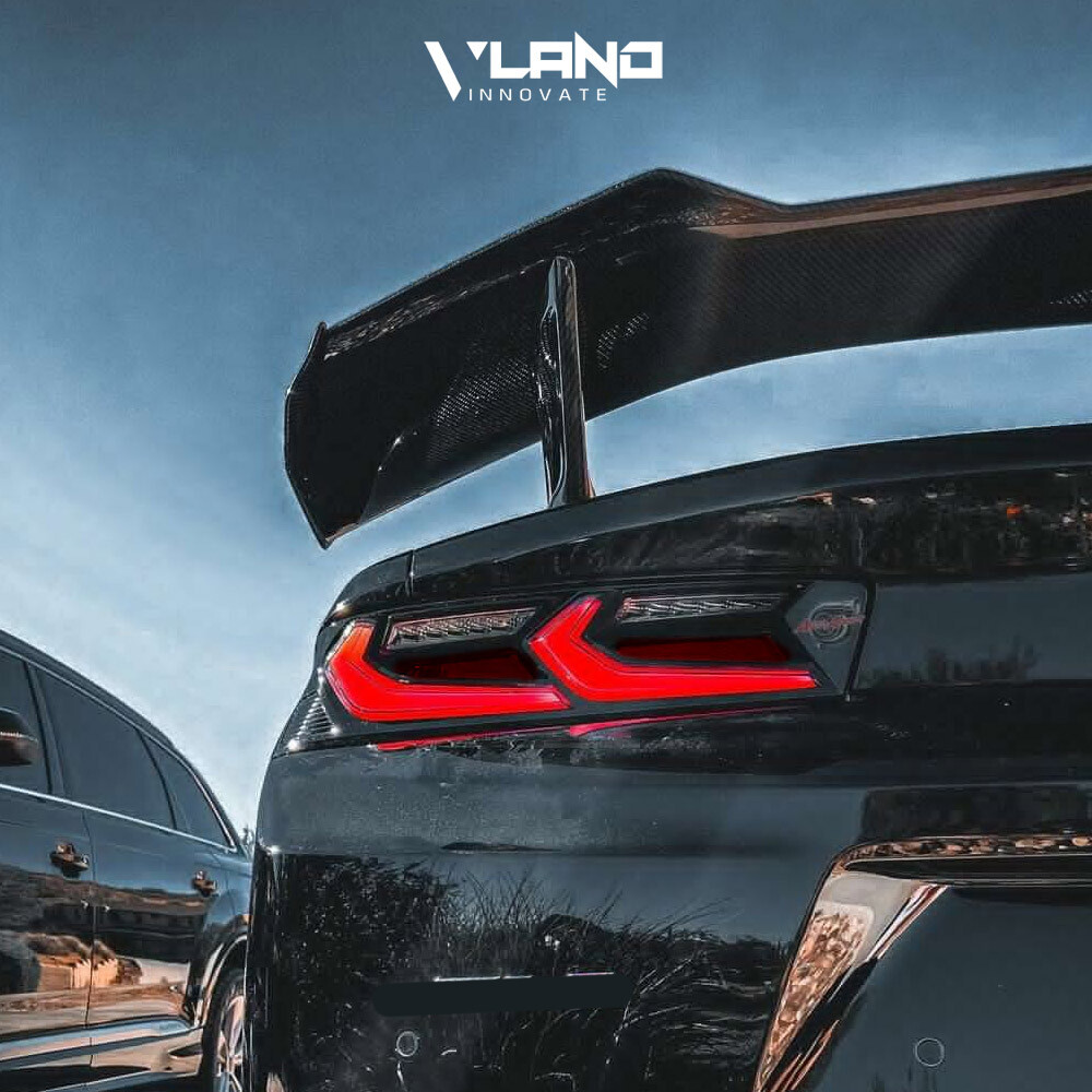 SET VLAND DRL FULL Smoked LED Tail Lights For Chevy Camaro 2016-2018 Assembly