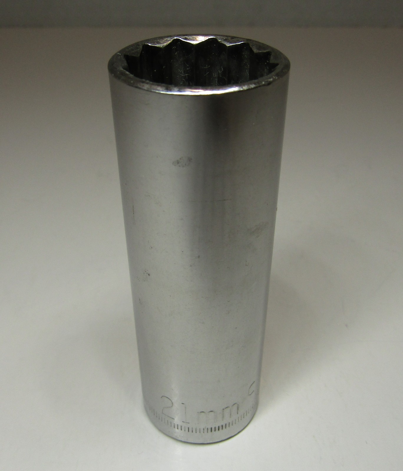 *Craftsman* 21mm 12 Point 1/2″ Drive Deep Chrome Socket 44447 Inverted G1 U.S.A.
