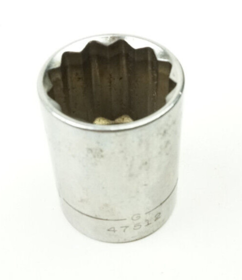 Craftsman -G- 7/8″ 12 Point Shallow Chrome Socket 1/2″ Drive 47512 USA
