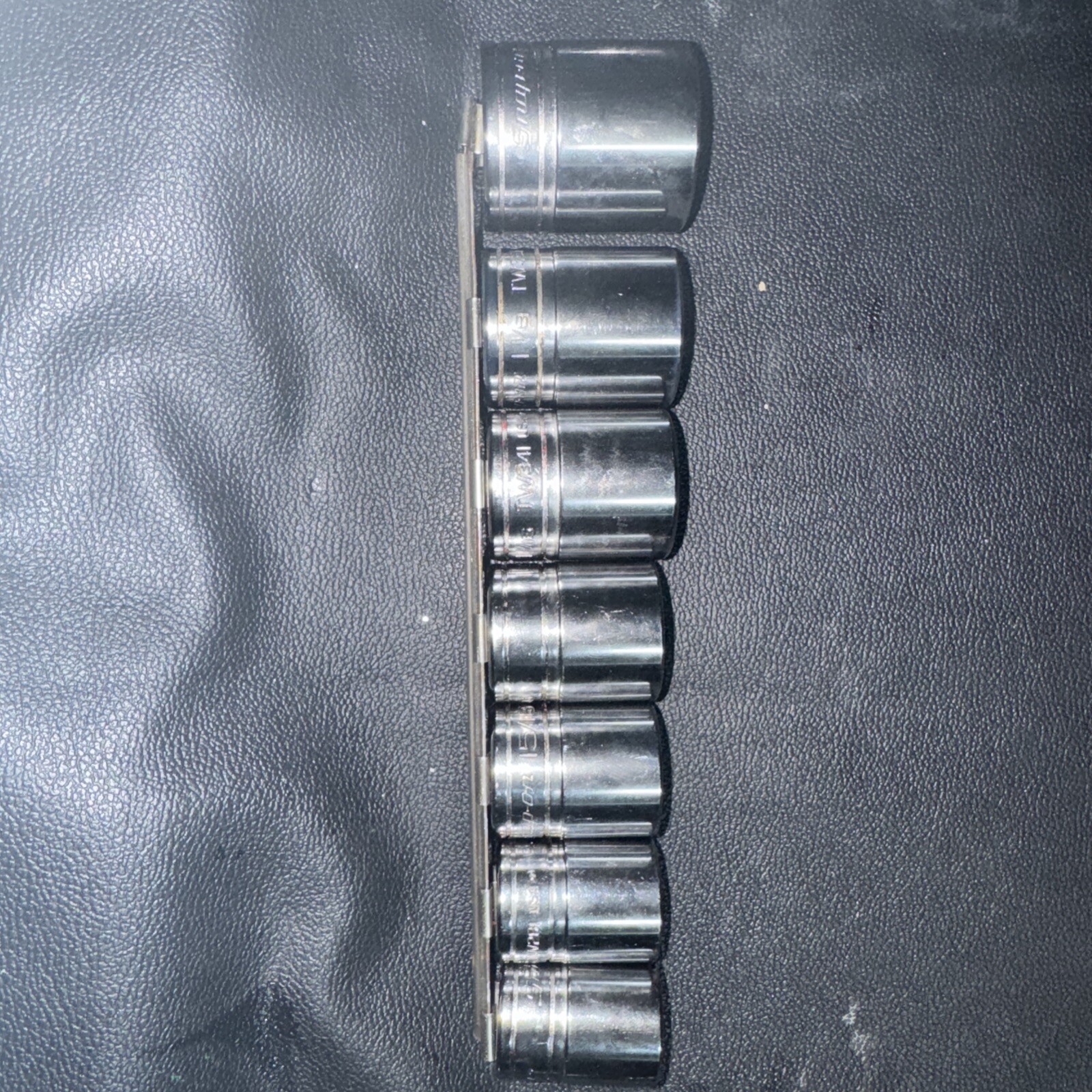Snap On Sockets 6 Pt 1/2 Drive. 1-1/4,1-1/8,1-1/16,1,15/16,7/8,13,16