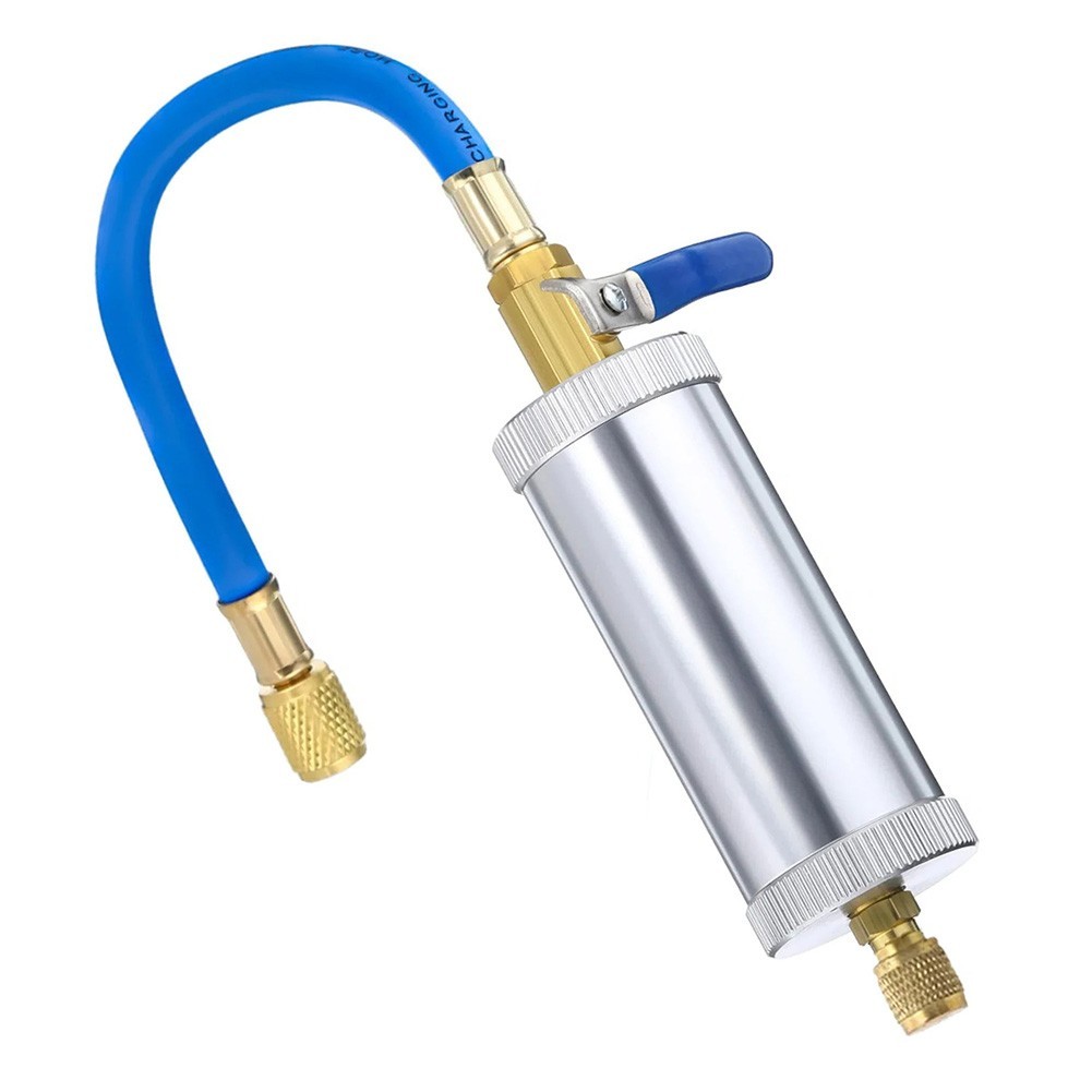 R12 AC Oil Dye Injector Tool for R134a R22 Systems for 2 oz Aluminum Alloy
