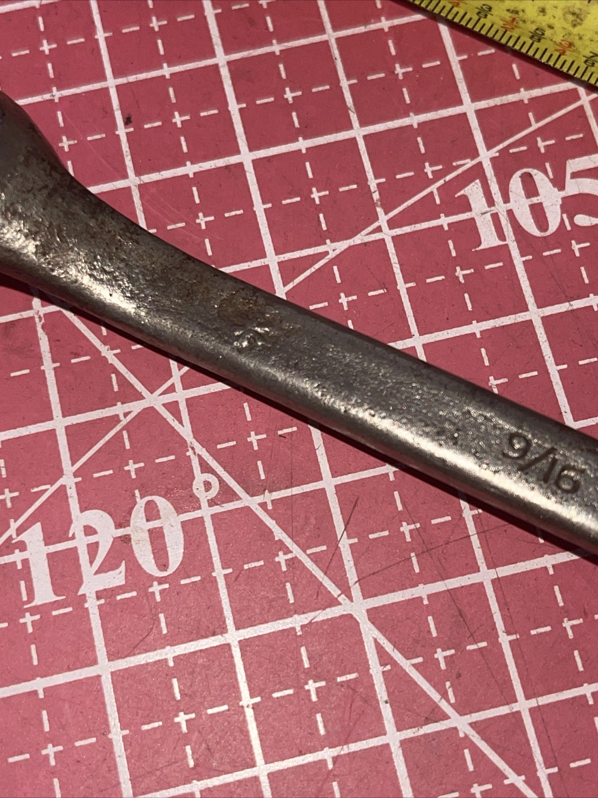 Vintage Vlchek USA WBA1618 1/2 X 9/16 In SAE 12 Point Offset Box End Wrench 1/2”