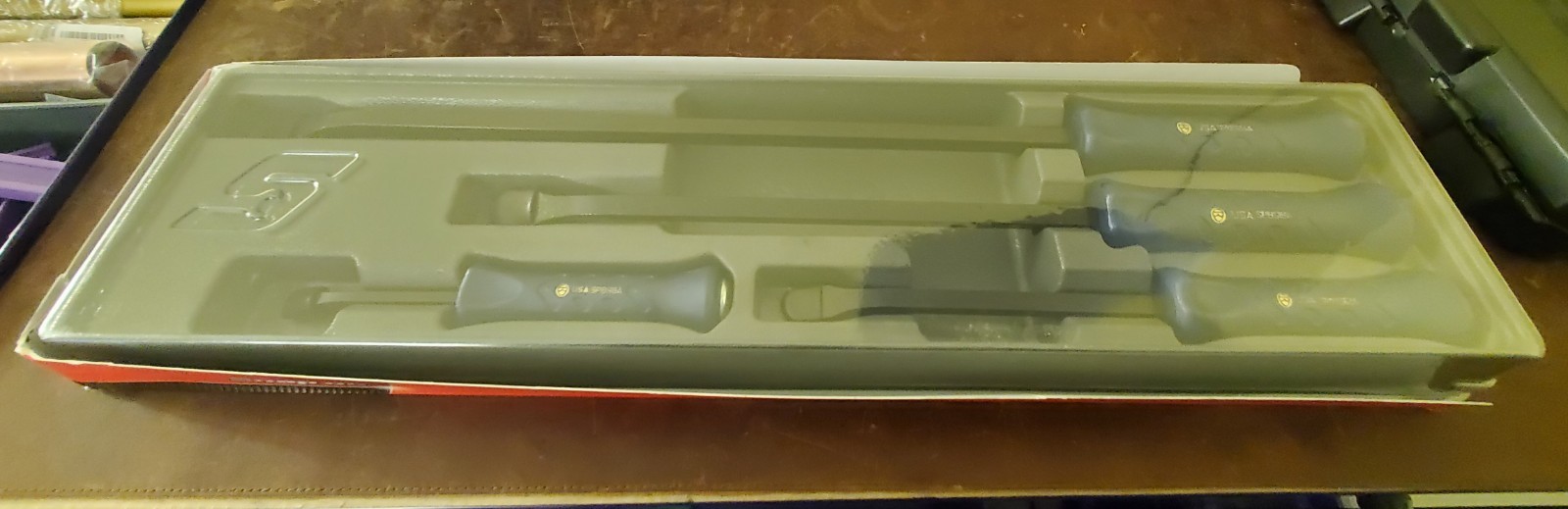 Snap-on 4Pc Metallic Blue Striking Prybar Set SPBS704AMB