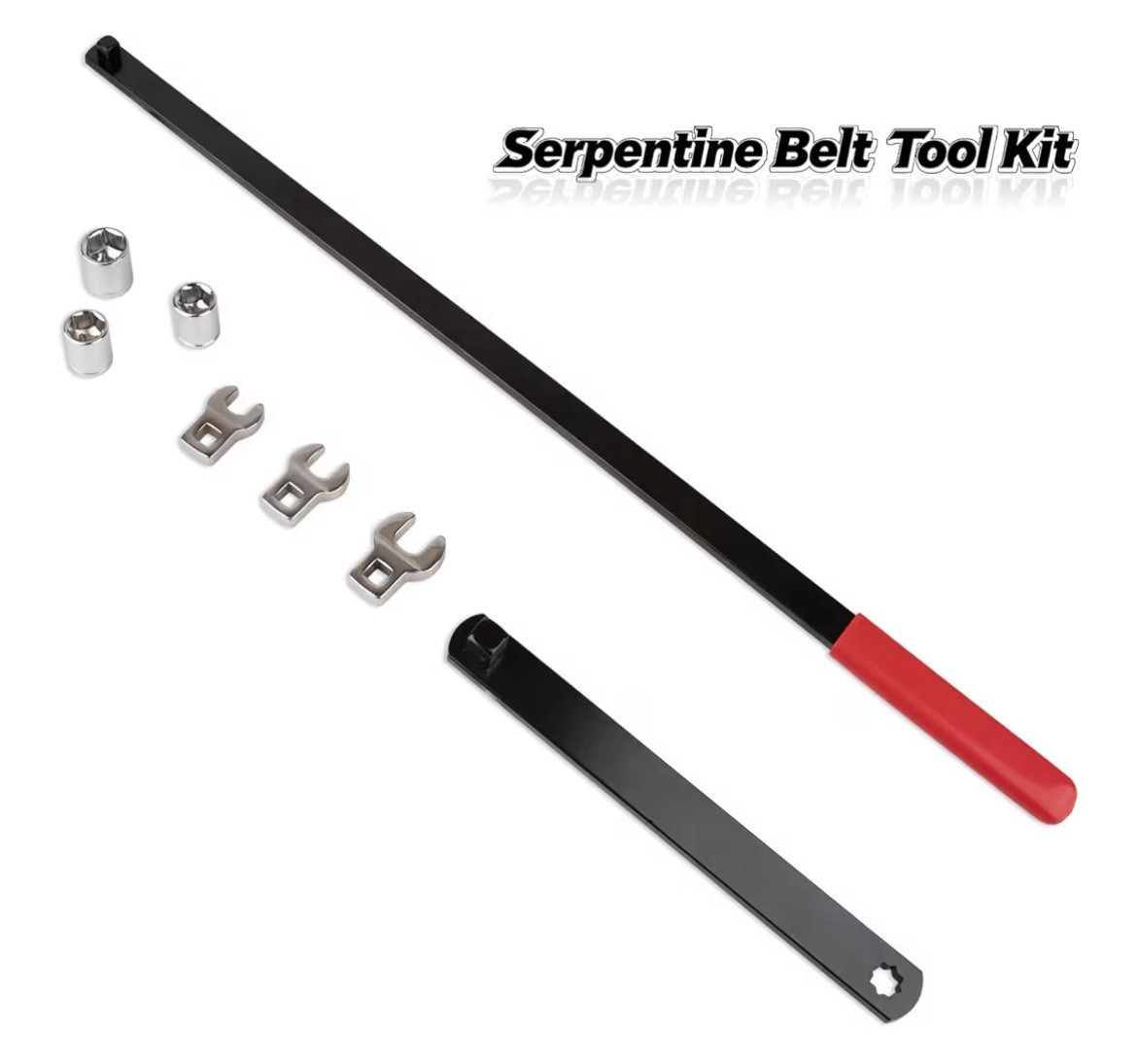 Serpentine Belt Tool Kit,Universal 3/8″ 1/2″ Drive Serpentine Belt Adjust Tighte