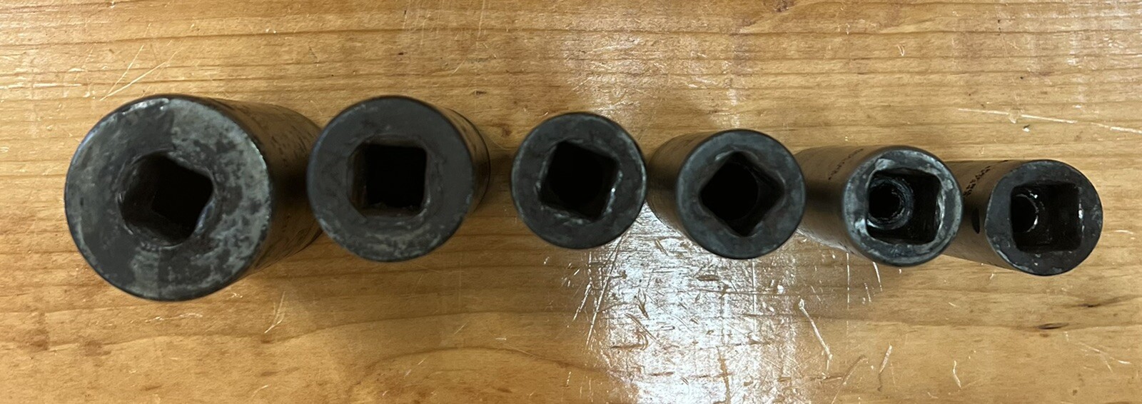 6 Snap On 1/2″ Drive SAE Deep Well 6 Point Sockets SIM 160 200 220 240 280 360