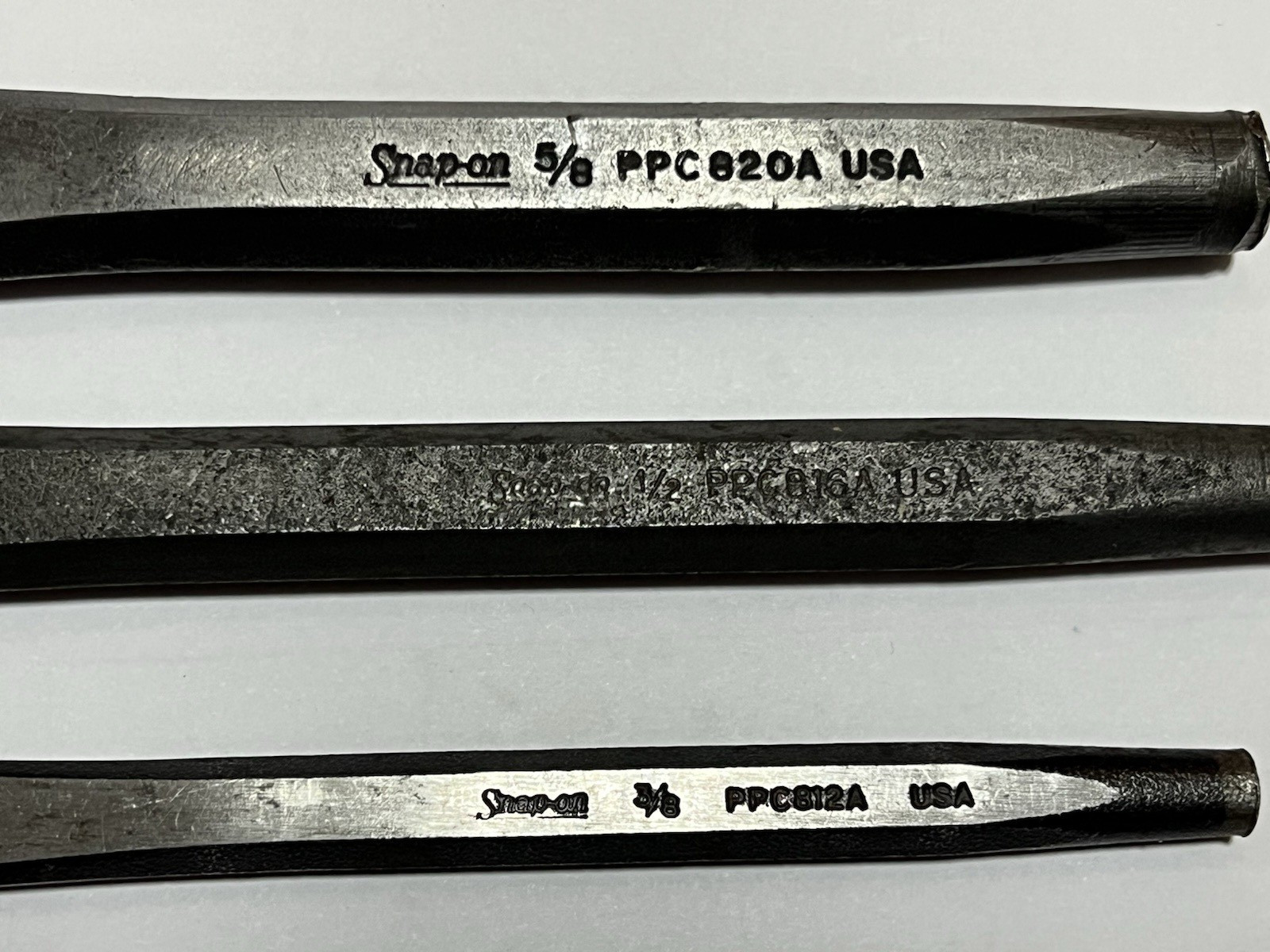 Snap On Flat Cold Chisel Set 3 pc 3/8 – 1/2 – 5/8 USA
