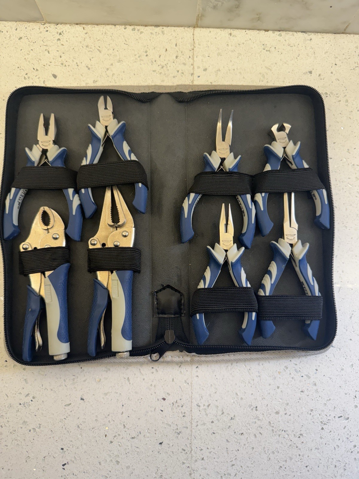 VIM MP200 Miniature Precision Plier 4″ to 6″ 8 pcs set packed in a durable carry