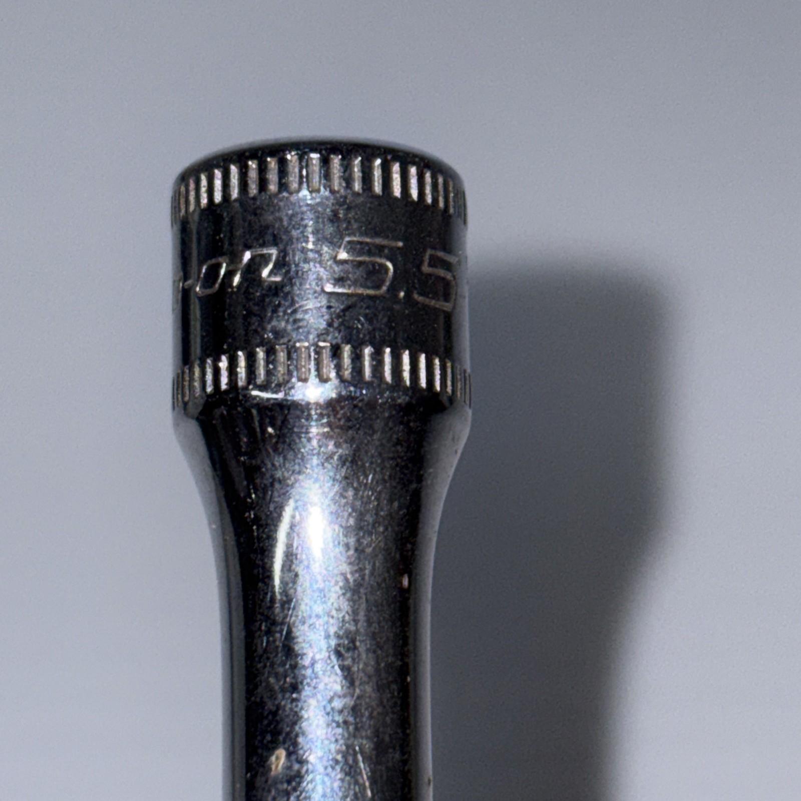 Snap On Tools STMM55 USA 1/4″ Drive 5.5mm Metric Deep 6 Point Chrome Socket
