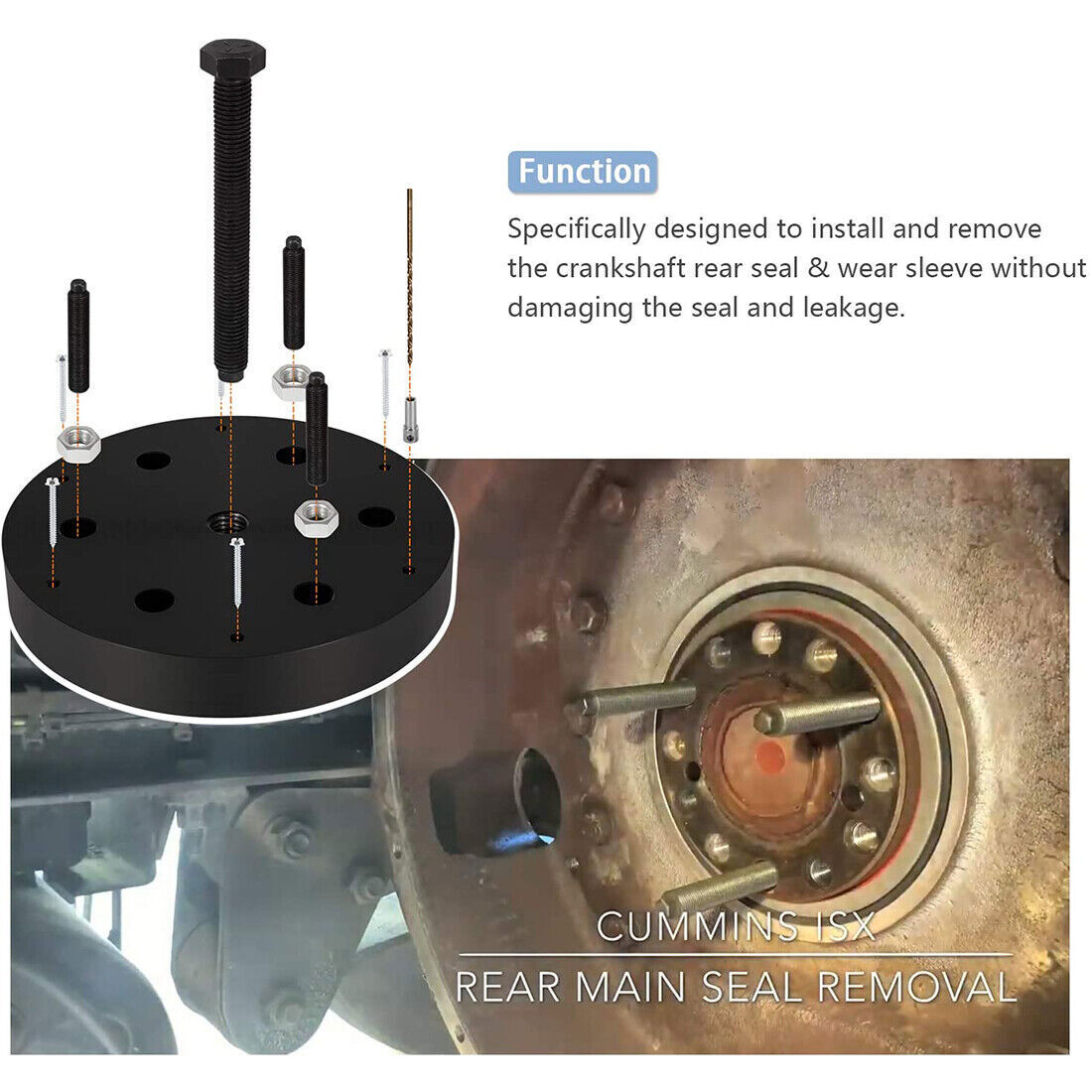 3164780 Crankshaft Rear Main Seal Installer & Remover Tool for Cummins ISX QSX