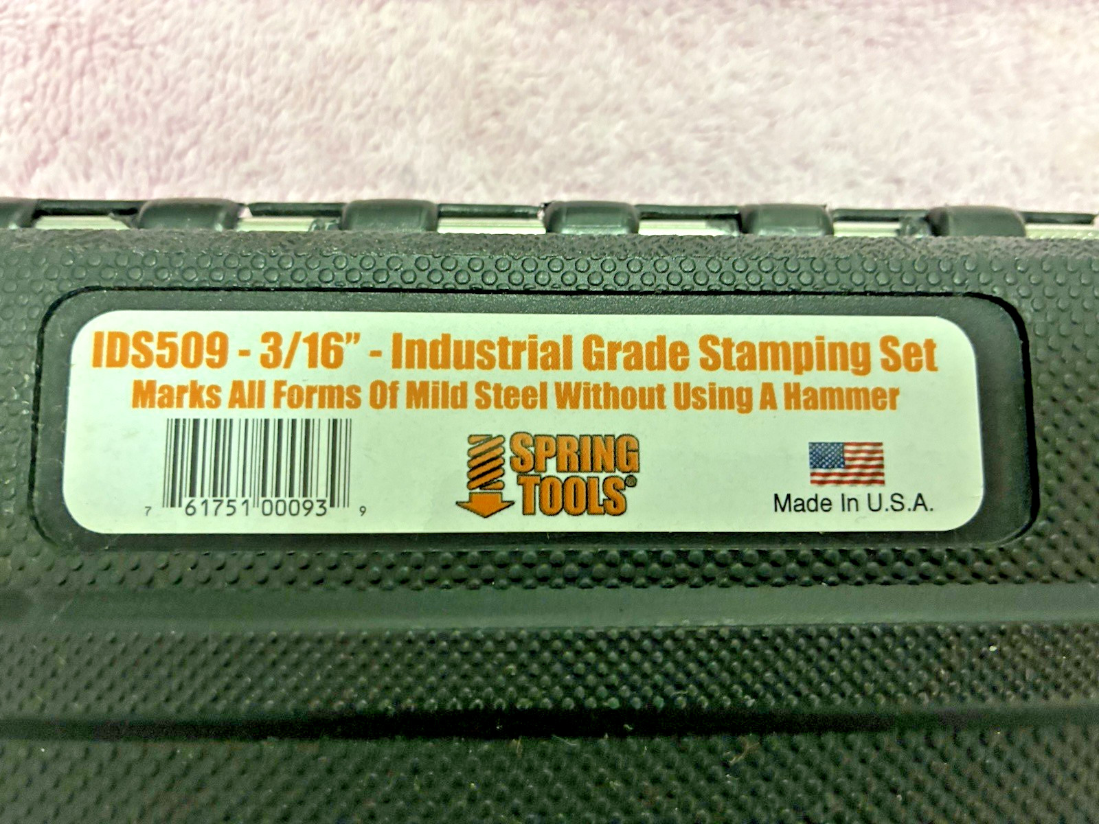 SPRING TOOLS #IDS509 HAMMERLESS HEAVY DUTY I.D. STAMPING 3/16IN STAMPS NOS