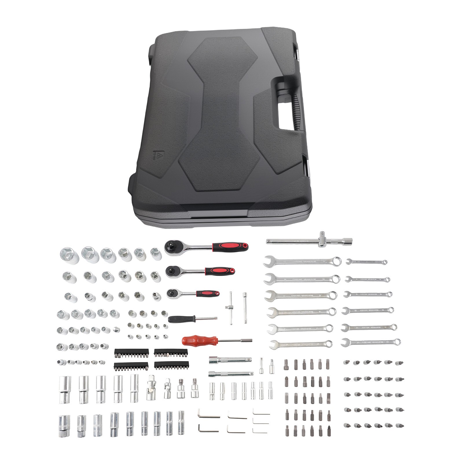 216PCS Professional Ratchet Wrench Socket Set Drive Tool Kit w/Storage