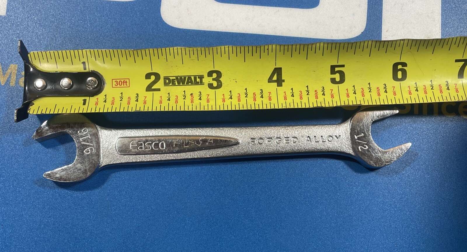 Easco 61 120 Double Open End Wrench Size 5/8 in x 9/16 in USA Tool