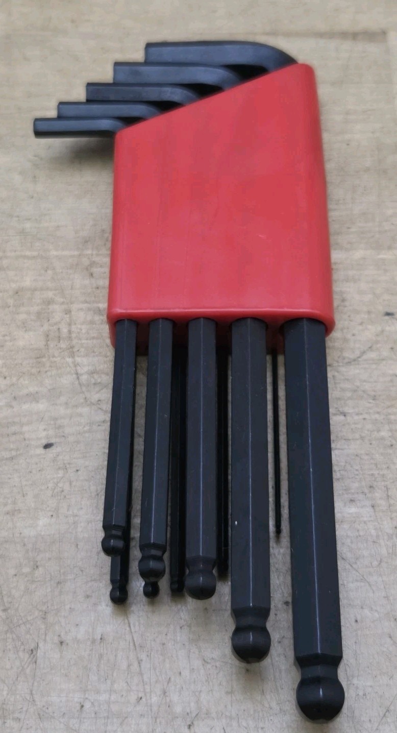 New Snap On BHS13A – 13 Pc SAE L-Shaped Ball Hex Wrench Set (0.05 – 3/8″)