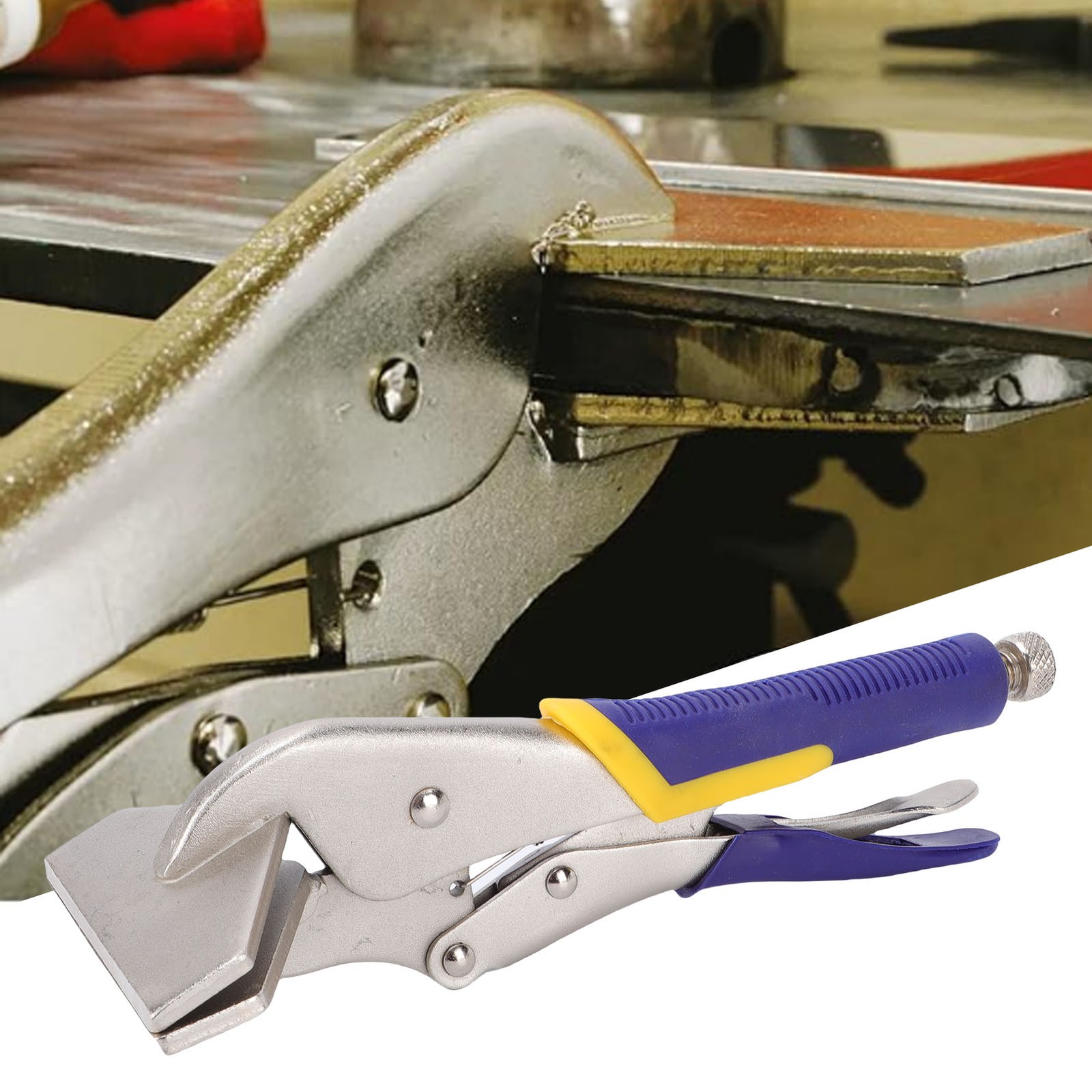 10inch Locking Sheet Metal Clamp Carbon Steel Adjustable Screw For Auto Rep SAZG