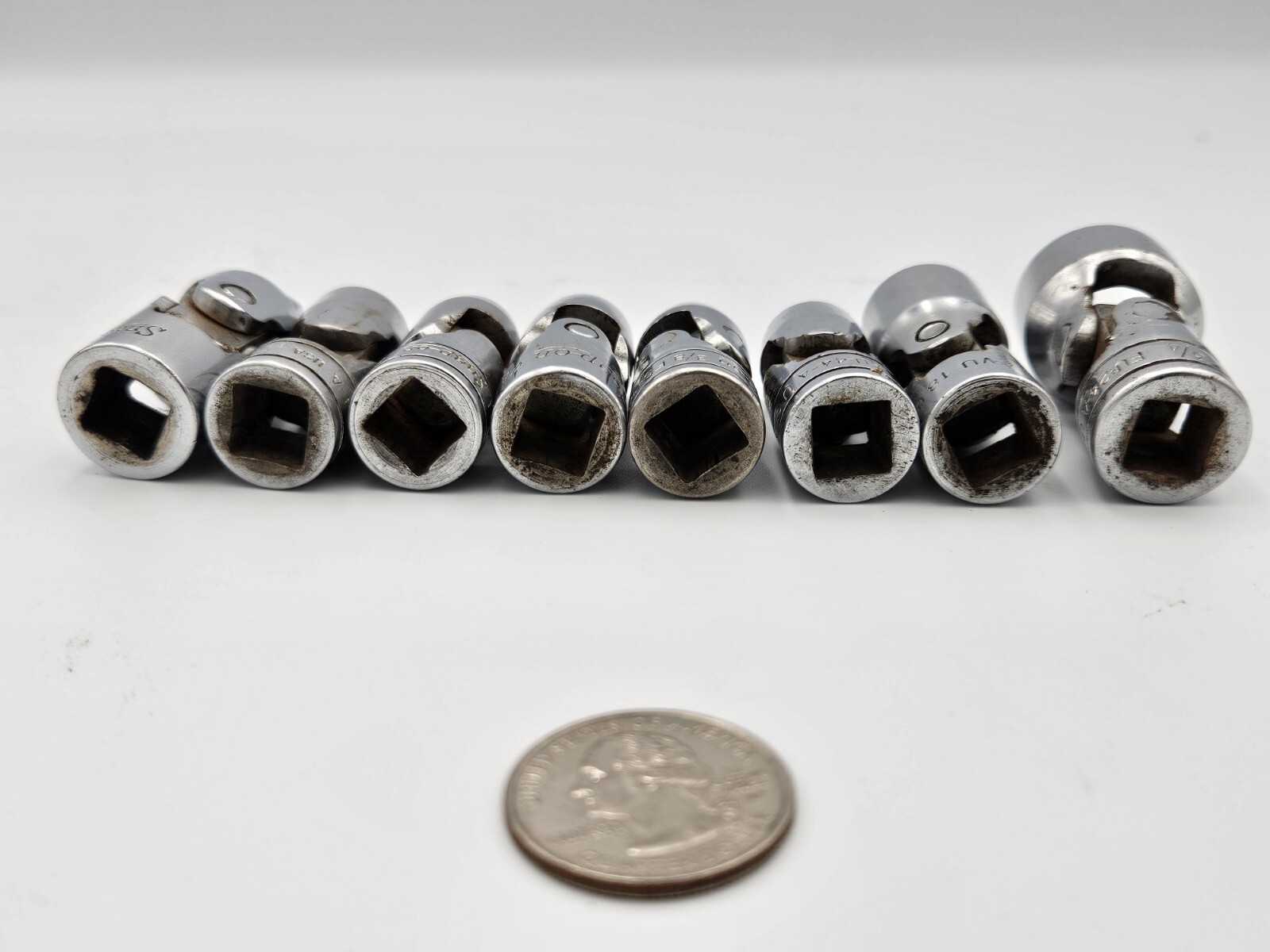 Snap-on 3/8″ Drive 8 Piece Swivel Mixed Socket Set 4 12pt, 3 6pt, 1 3/8″ to 3/8″