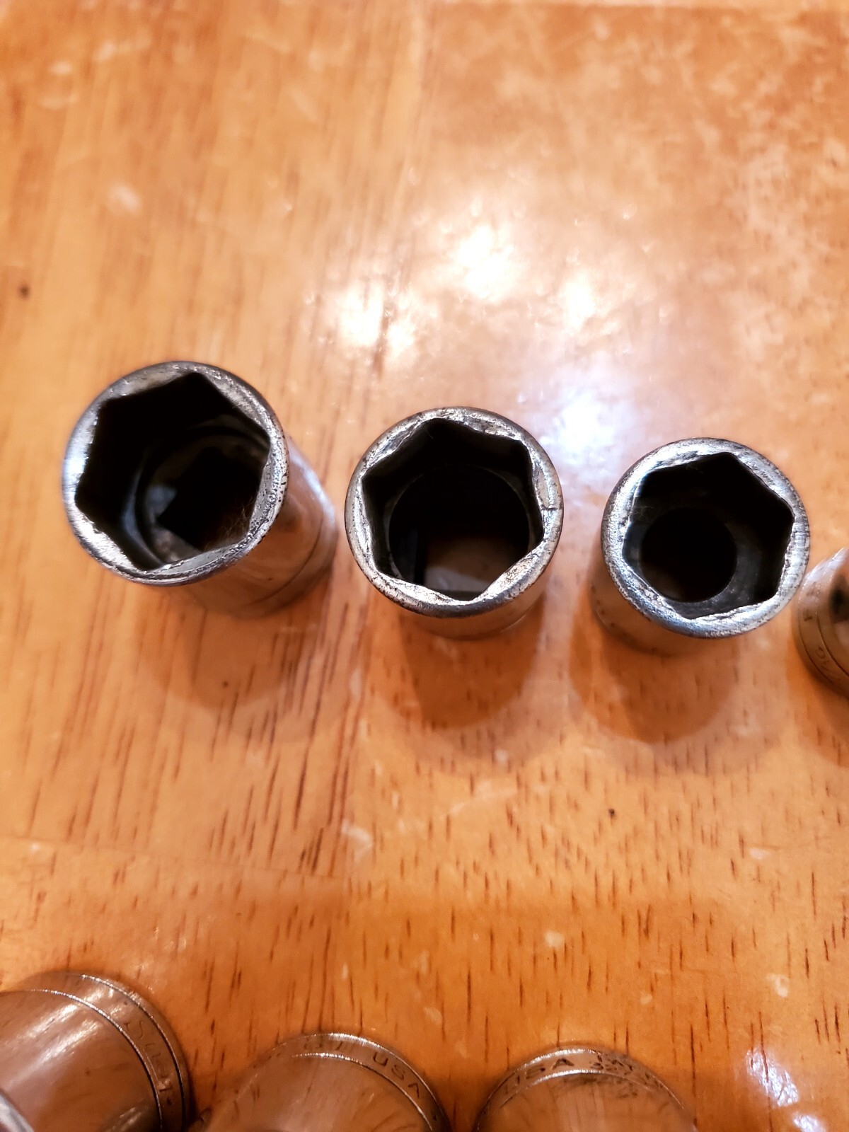 Snap On 3/8 Drive 5/16-7/8 6PT Shallow Sockets Lot Of 10