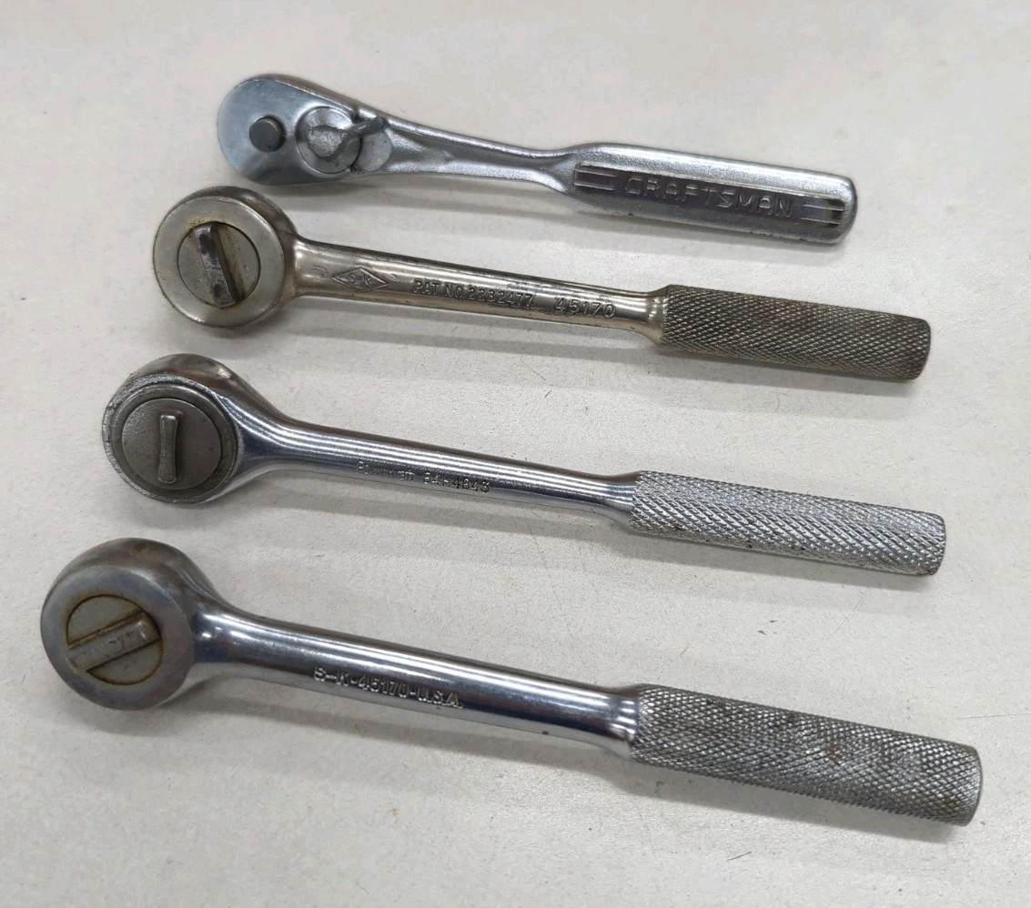 4pc 3/8″ Ratchet Craftsman, Power Kraft, (2) S-K USA Made Tool Set