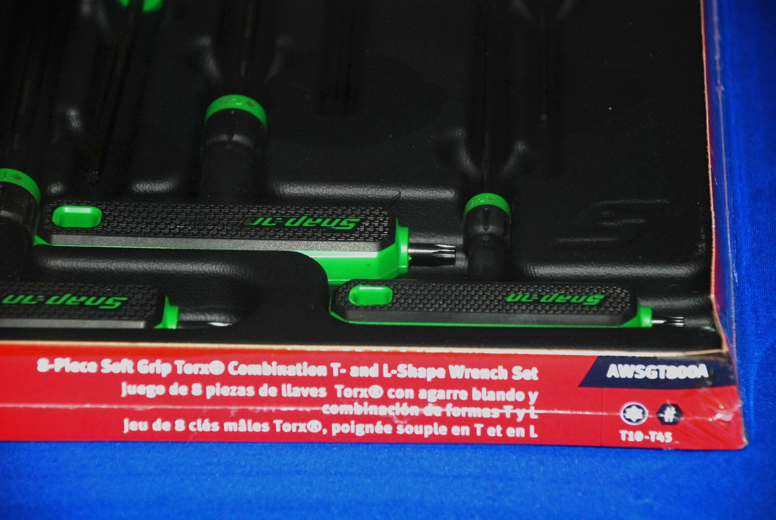 Snap-On NEW 8 Pc Green TORX L-Shaped/T-Shaped Combination Wrench Set (T10-T45)