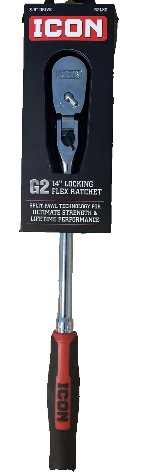 Icon G2 3/8″ 14″ Long Locking Flex Ratchet & Comfort Grip (70446)… NEW