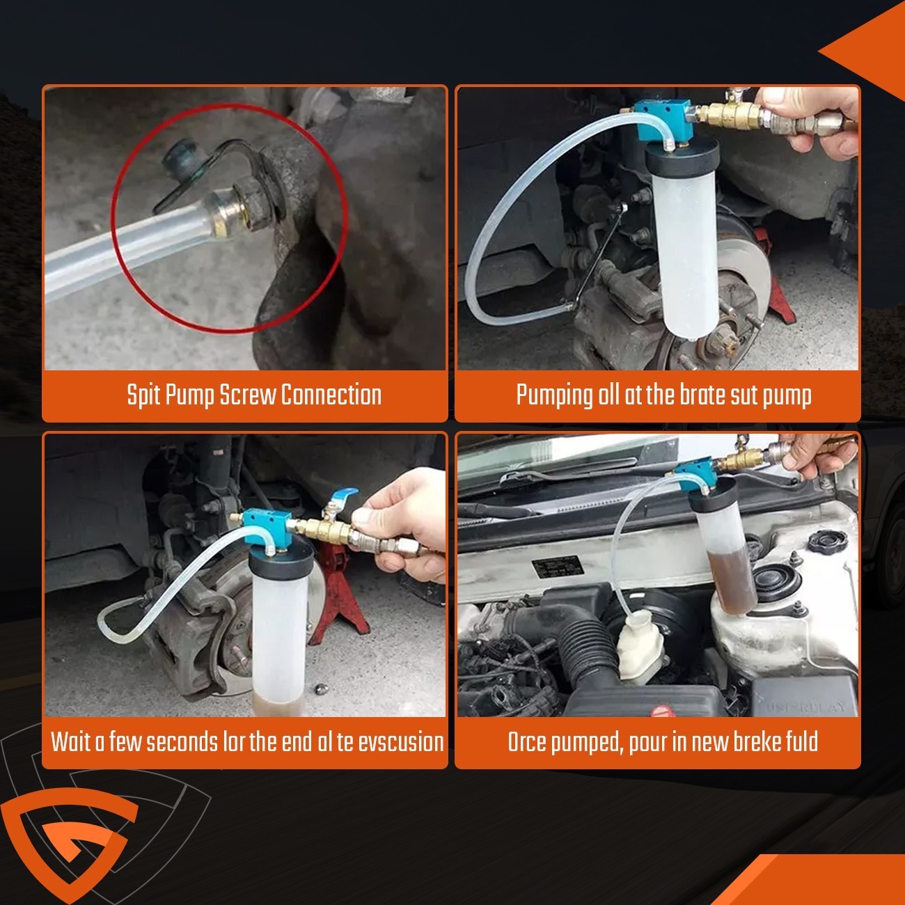 Clutch Brake Bleeder Kit 300ml Fluid Extractor Vacuum Pump Tool for Car Vehicle