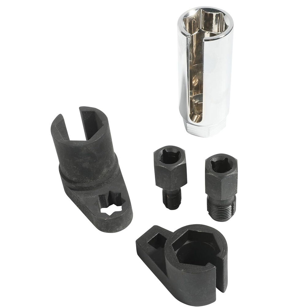 O2 Oxygen Sensor Socket Thread Chaser Set 5PCS O2 Sensor Wrench Removal Tool Kit