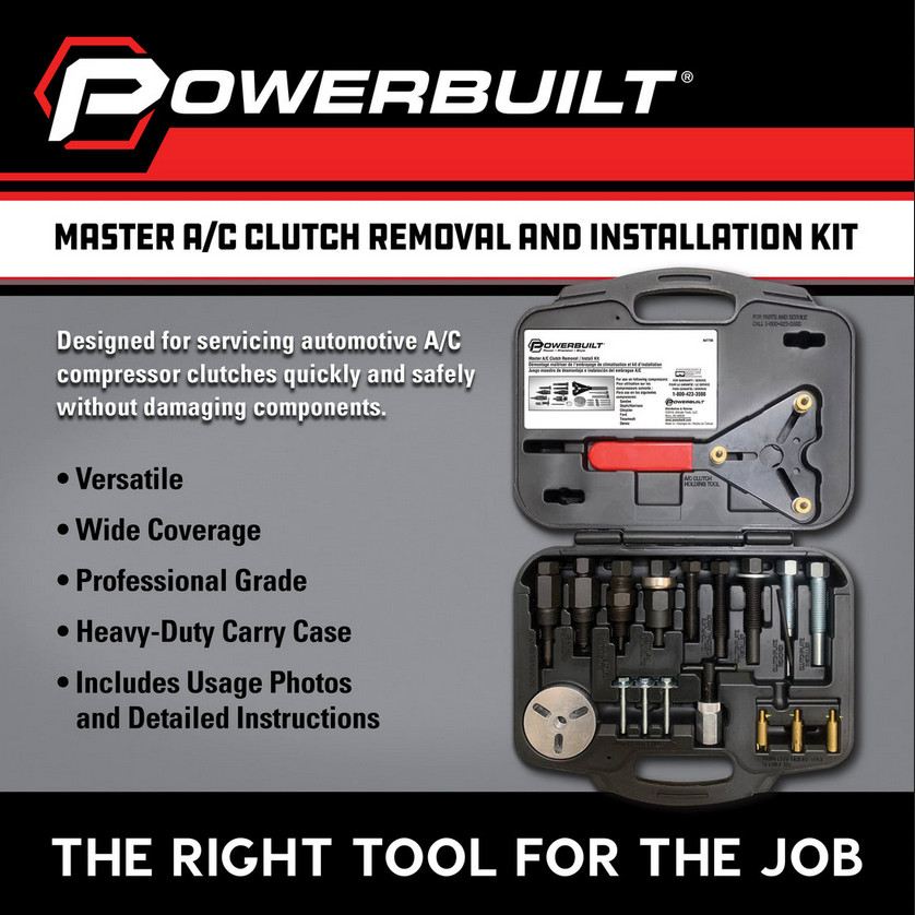 Powerbuilt Master A/C Clutch Removal/Install 647756 Kit #140 Sealed
