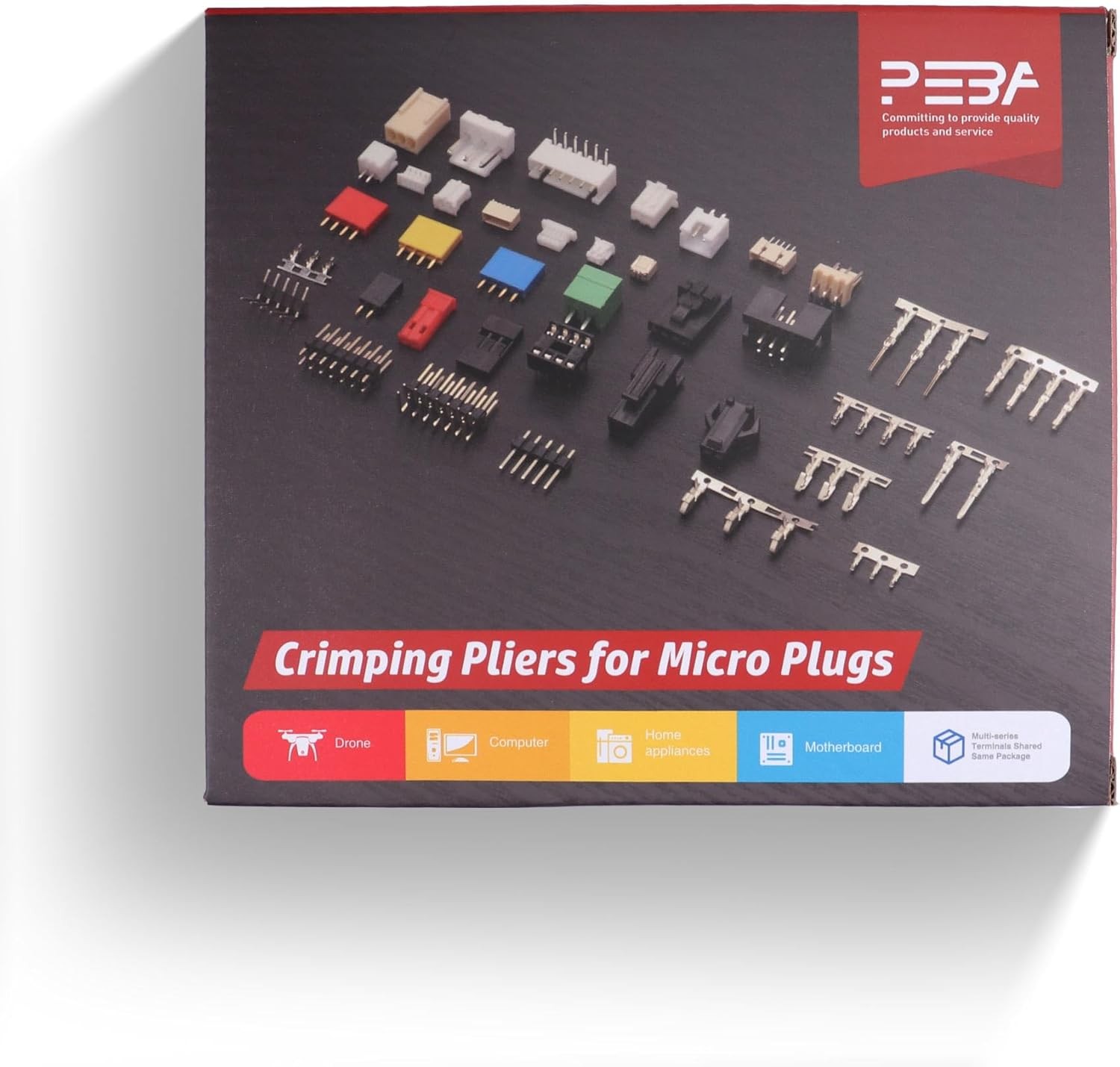 PEBA Micro Connector Pin Crimping Tool Kit, 28 Types JST-PH Yellow, Black