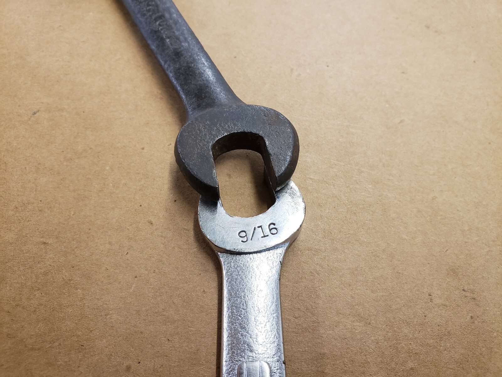 Vintage Drop Forged USA 94 9/16″ 5/8 Unmarked Combination Double Open End Wrench