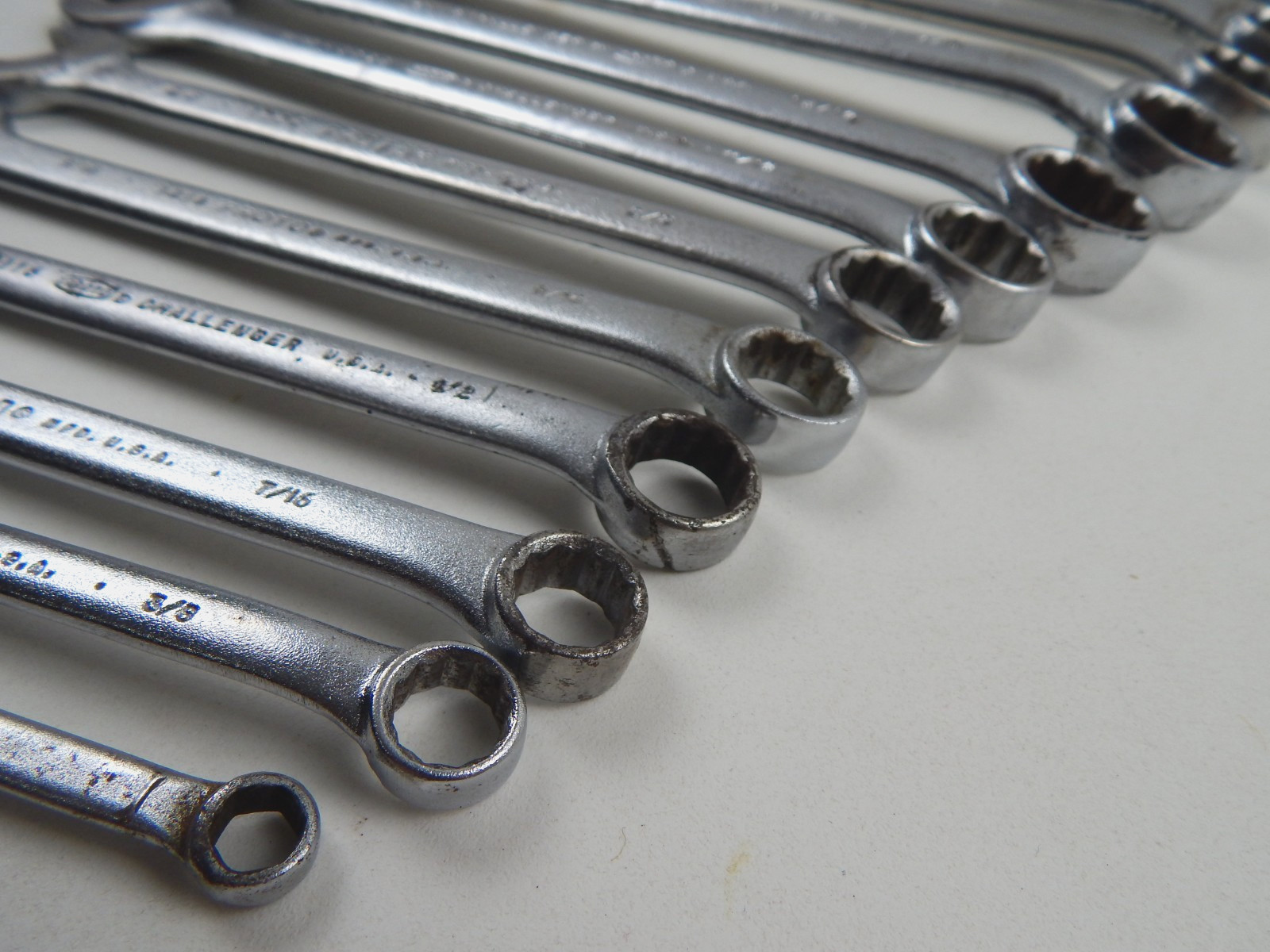 Proto & Challenger 1/4″ to 1-7/16″ 12 Point SAE Combination Wrench Set 15pc USA