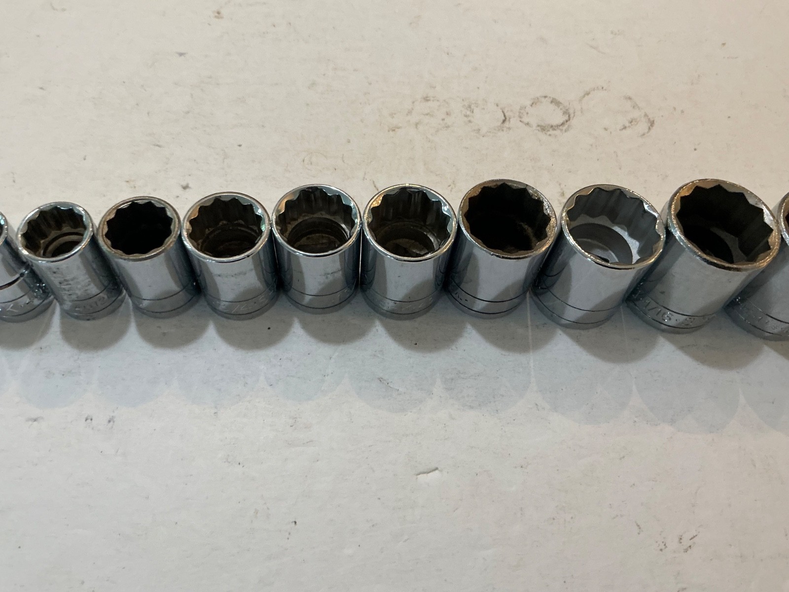 S-K tools 14 pc 1/2″ dr shallow 12pt SAE socket set 7/16″-1 1/4″ USA made