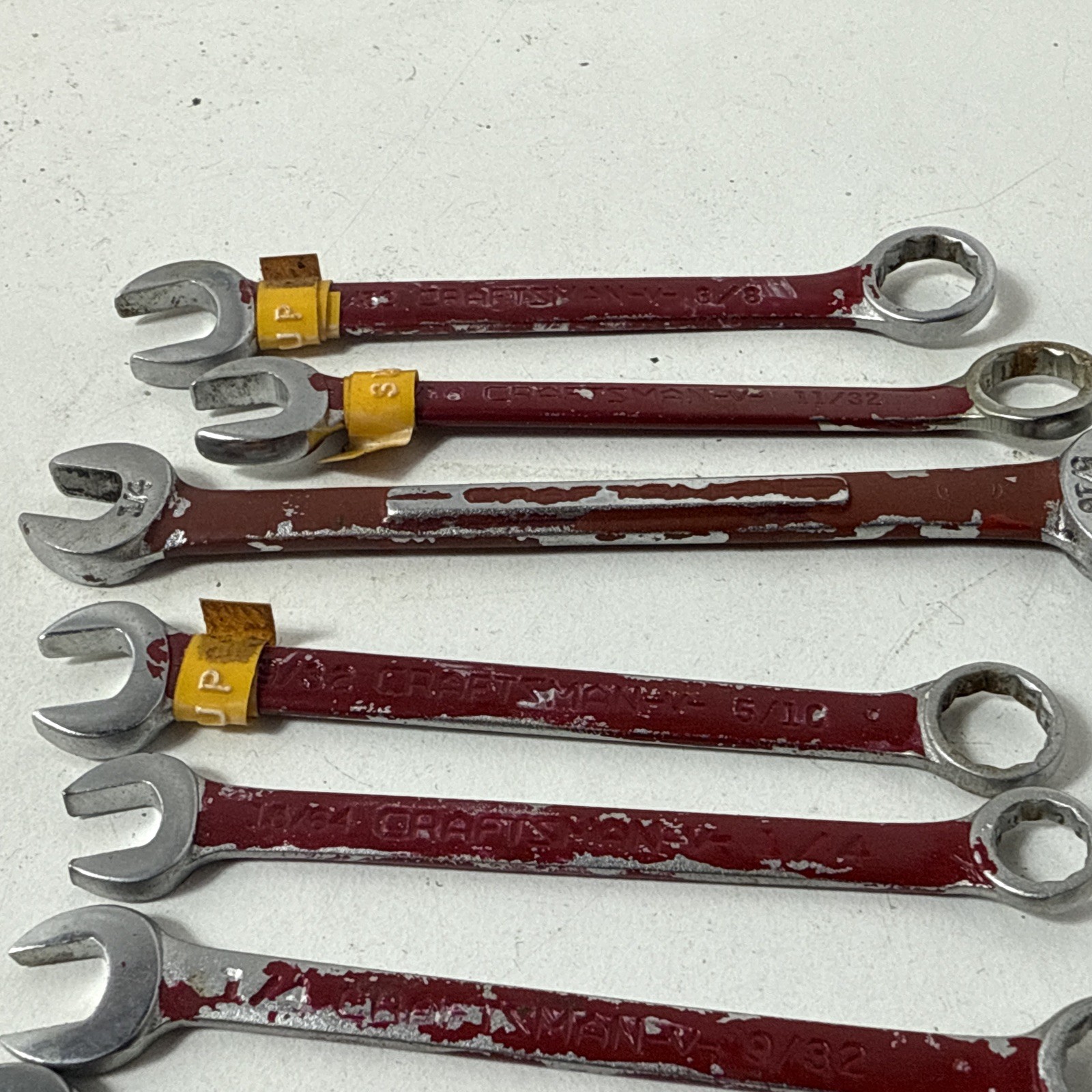 craftsman 13/64 -3/8 wrench lot small lot of 8 total. painted