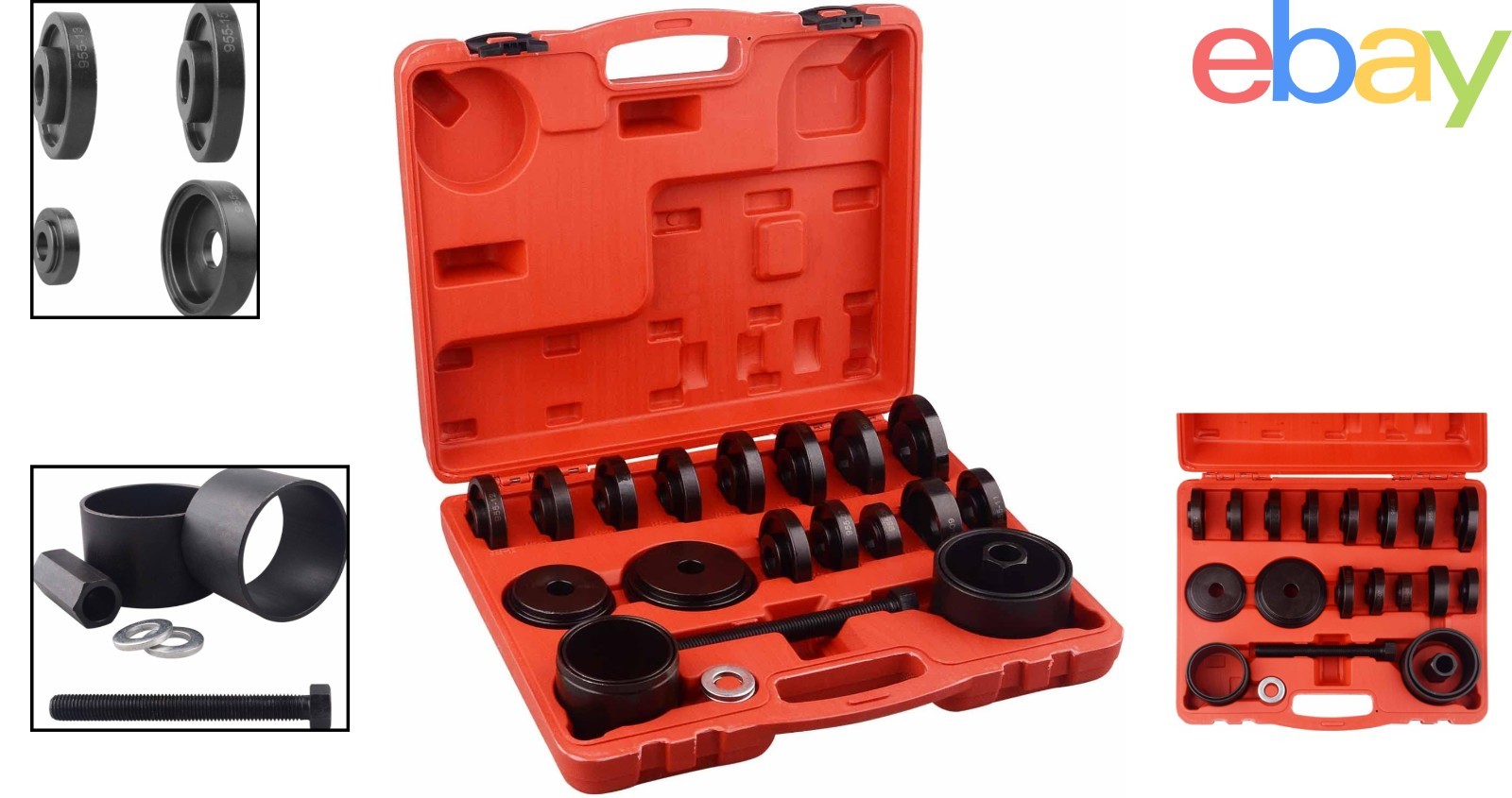Heavy-Duty Wheel Bearing Press Kit with 23 Pieces for Front Drive Vehicles