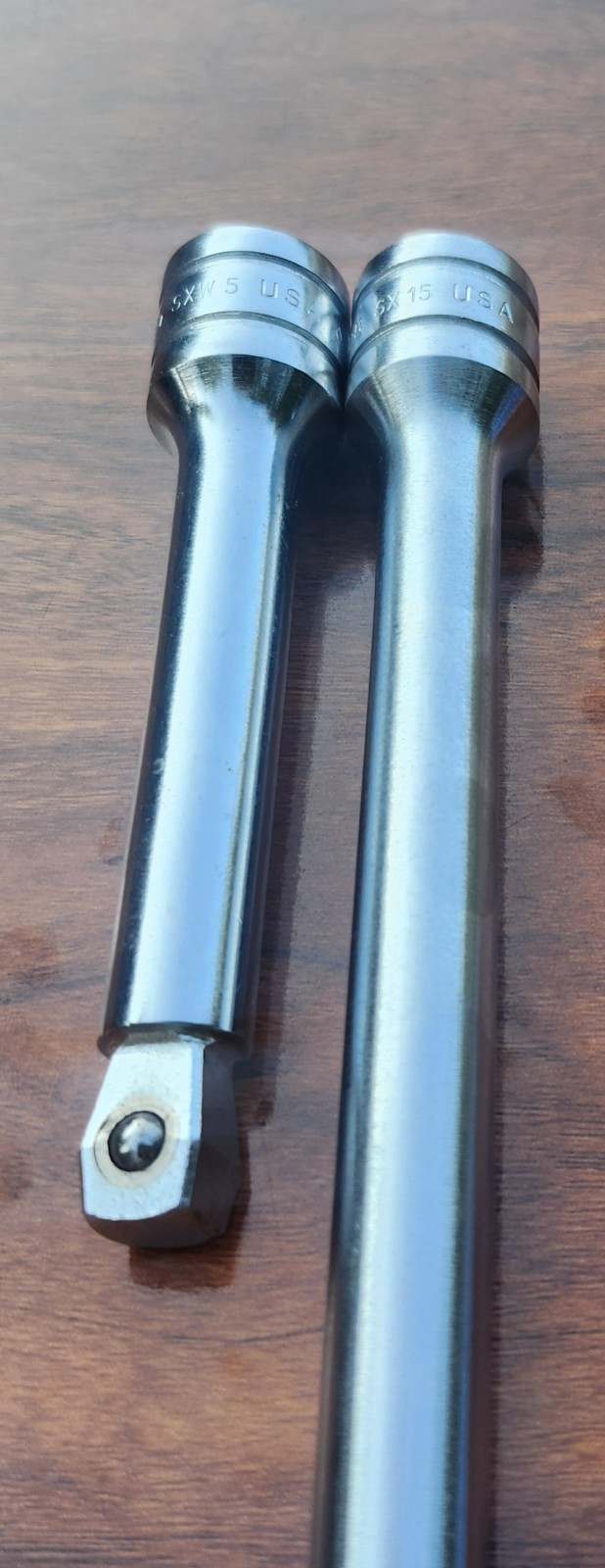 2 Snap-On Extensions SX15 1/2″ Drive Chrome 15″ & SXW 1/2″ Drive 5″ Chrome USA
