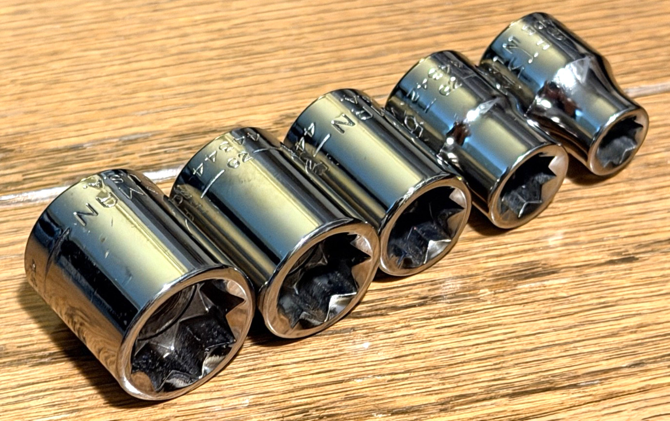 🇺🇸 Craftsman Tools SAE DOUBLE SQUARE Plug 8 Point Socket set lot 3/8” Drive