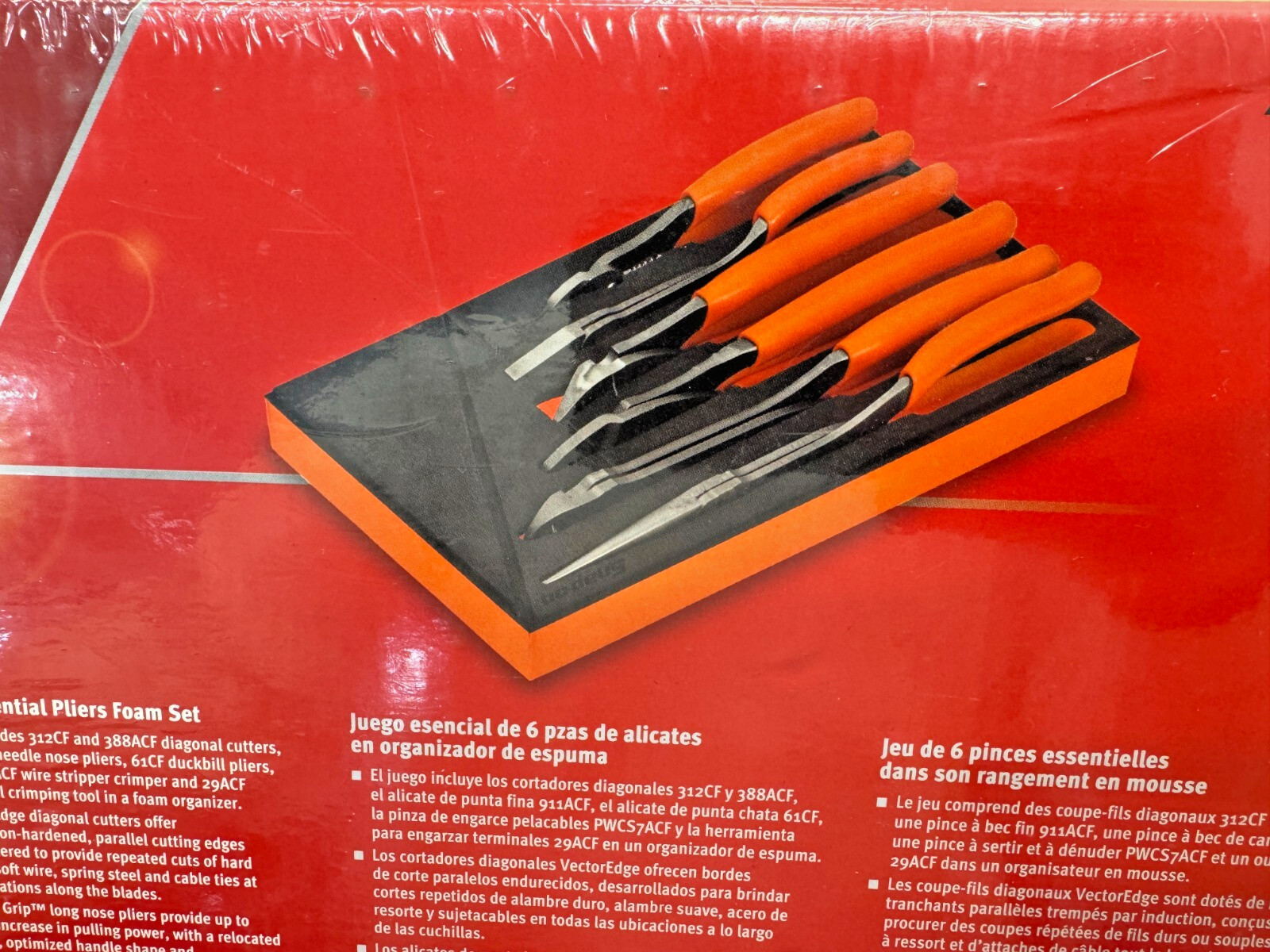 Snap-on Tools USA NEW FACTORY SEALED ORANGE 12 PIECE Pliers Cutters Foam LOT SET