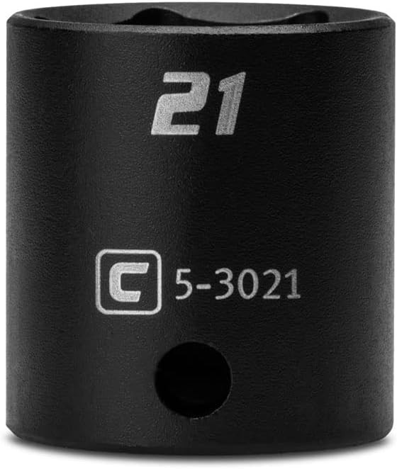 Professional 21 mm 3/8-Inch Drive Impact Socket – Corrosion-Resistant Finish