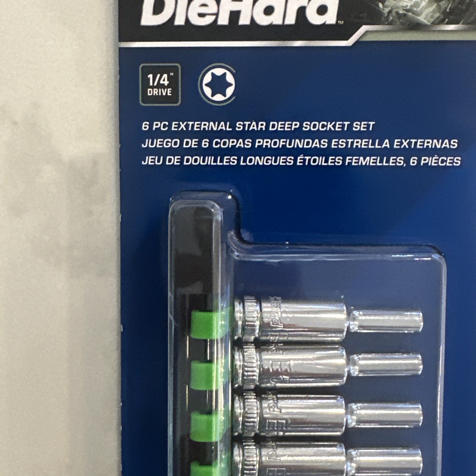 Diehard DHP55280 6 Piece 1/4″ Drive External Star Deep Socket Set – New