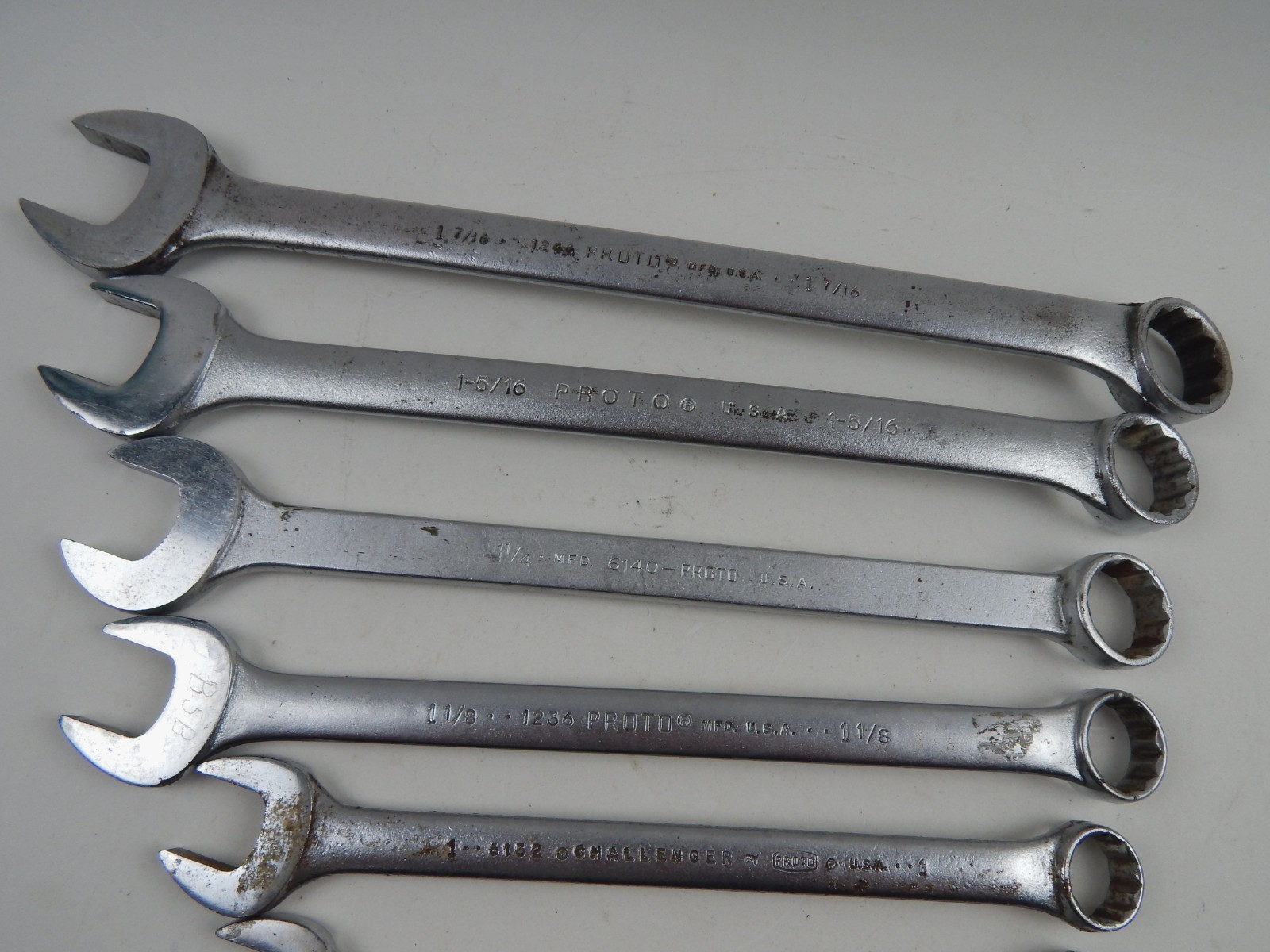 Proto & Challenger 1/4″ to 1-7/16″ 12 Point SAE Combination Wrench Set 15pc USA