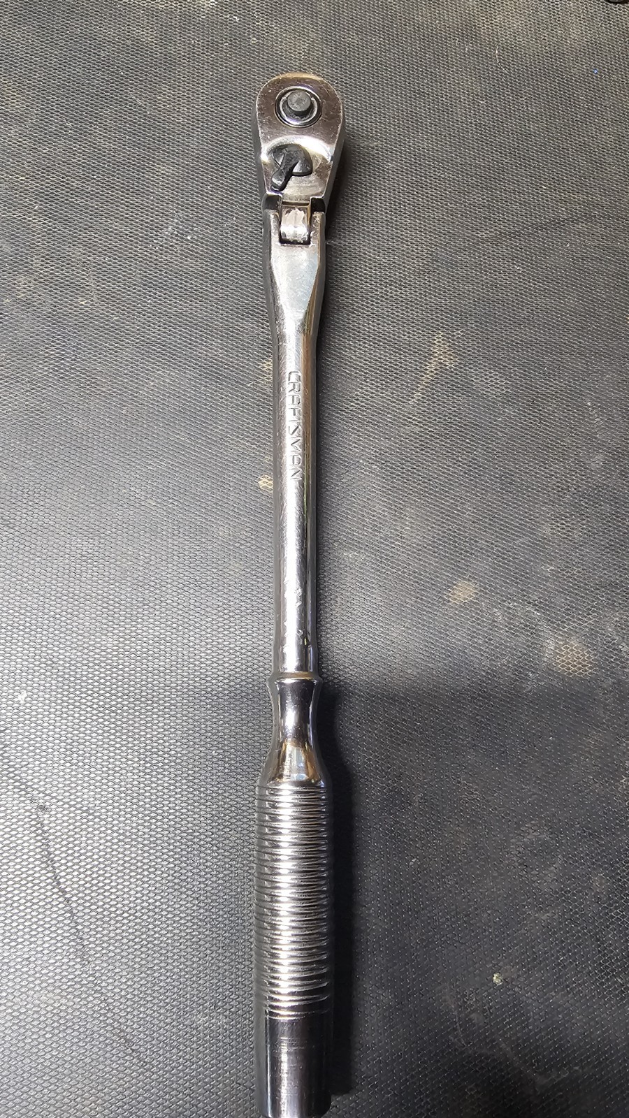 Vintage Craftsman Polished KV 44836 3/8″ Long Handle Ratchet Made in USA