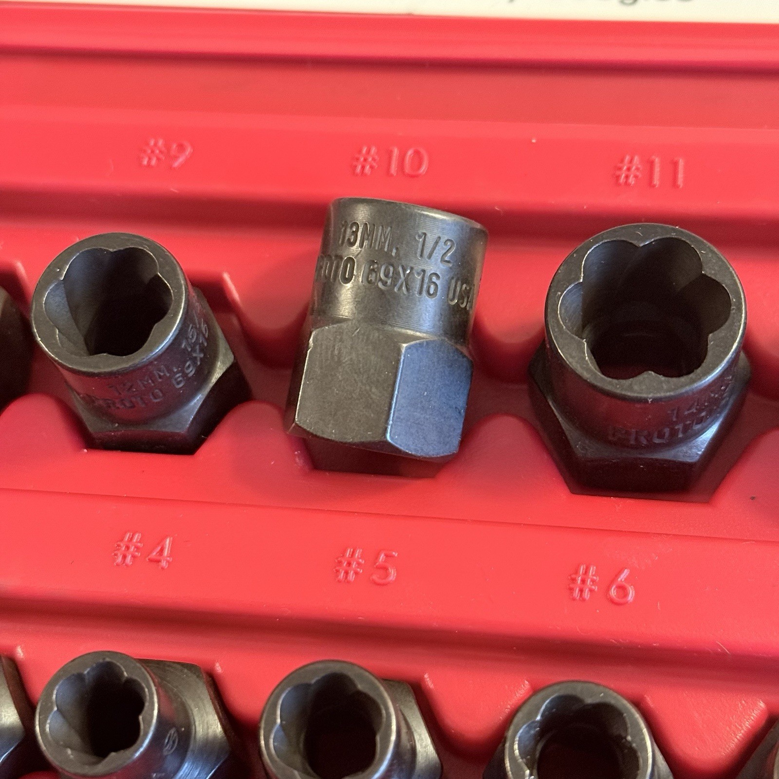 PROTO Extractor Set 1/4-5/8 & 7-16mm Nuts And Bolts 10pcs J69X00