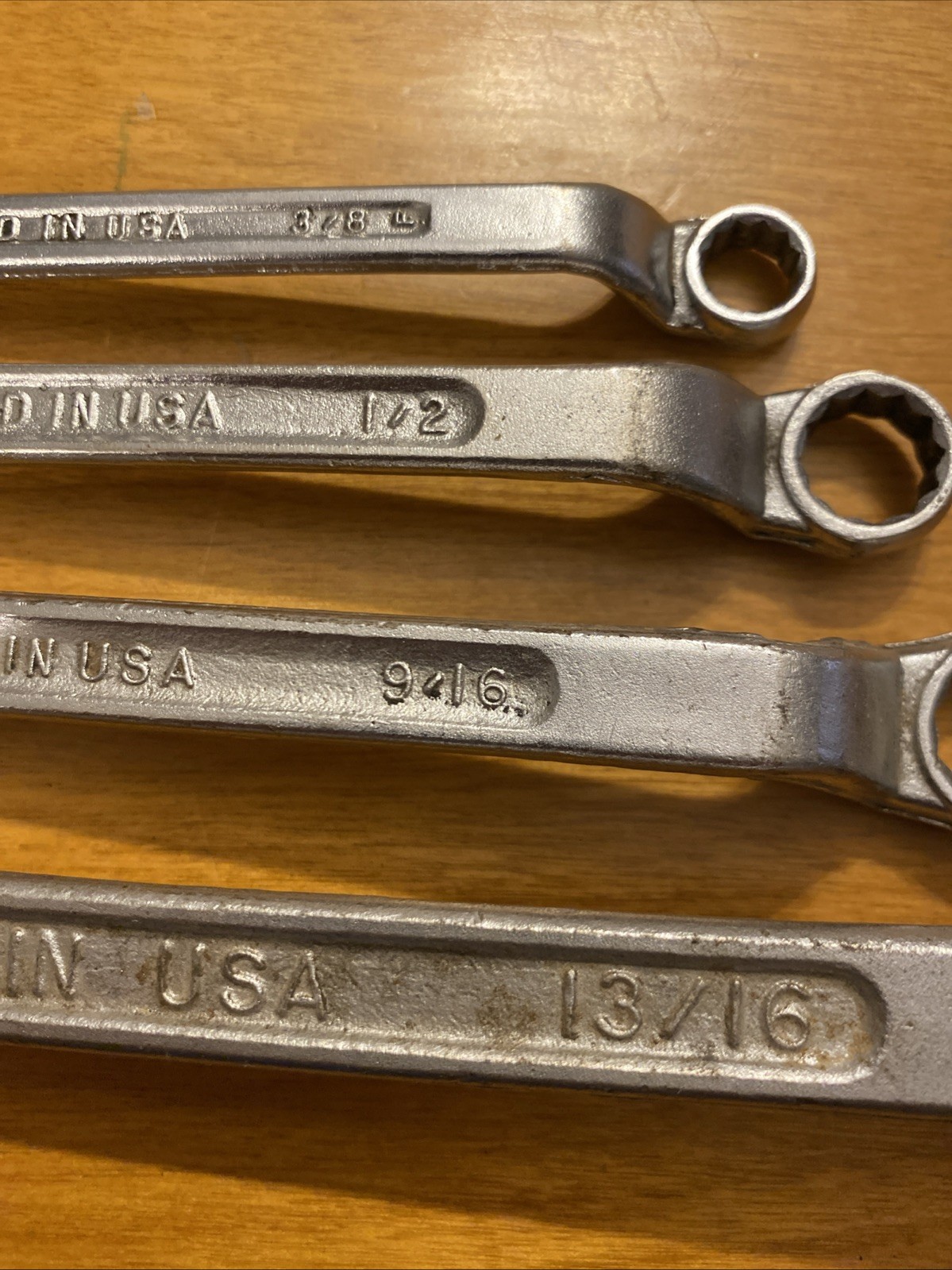 Lot Four Companion Offset Boxed Wrenches 3/8, 7/16, 1/2, 9/16, 5/8, 7/8, 13/16