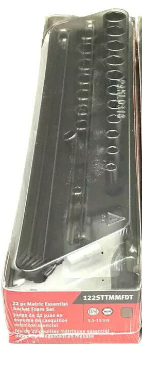 Snap-on 22pc 1/4″ drive Metric Shallow & Deep Socket Set 122STTMMFDT In Foam New