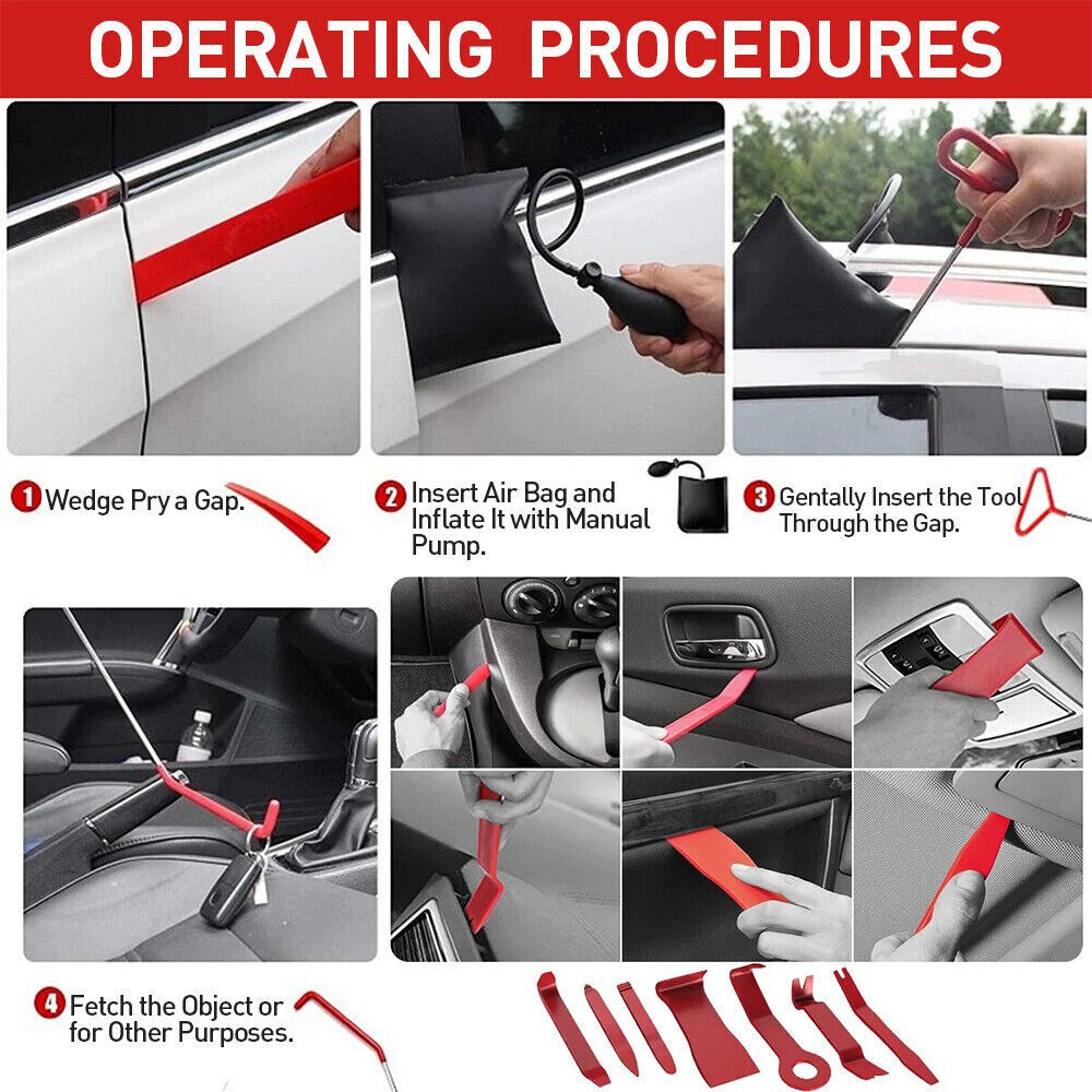 31Pcs Auto Car Window Door Emergency Repair Repair Tool Kits Universal Repair