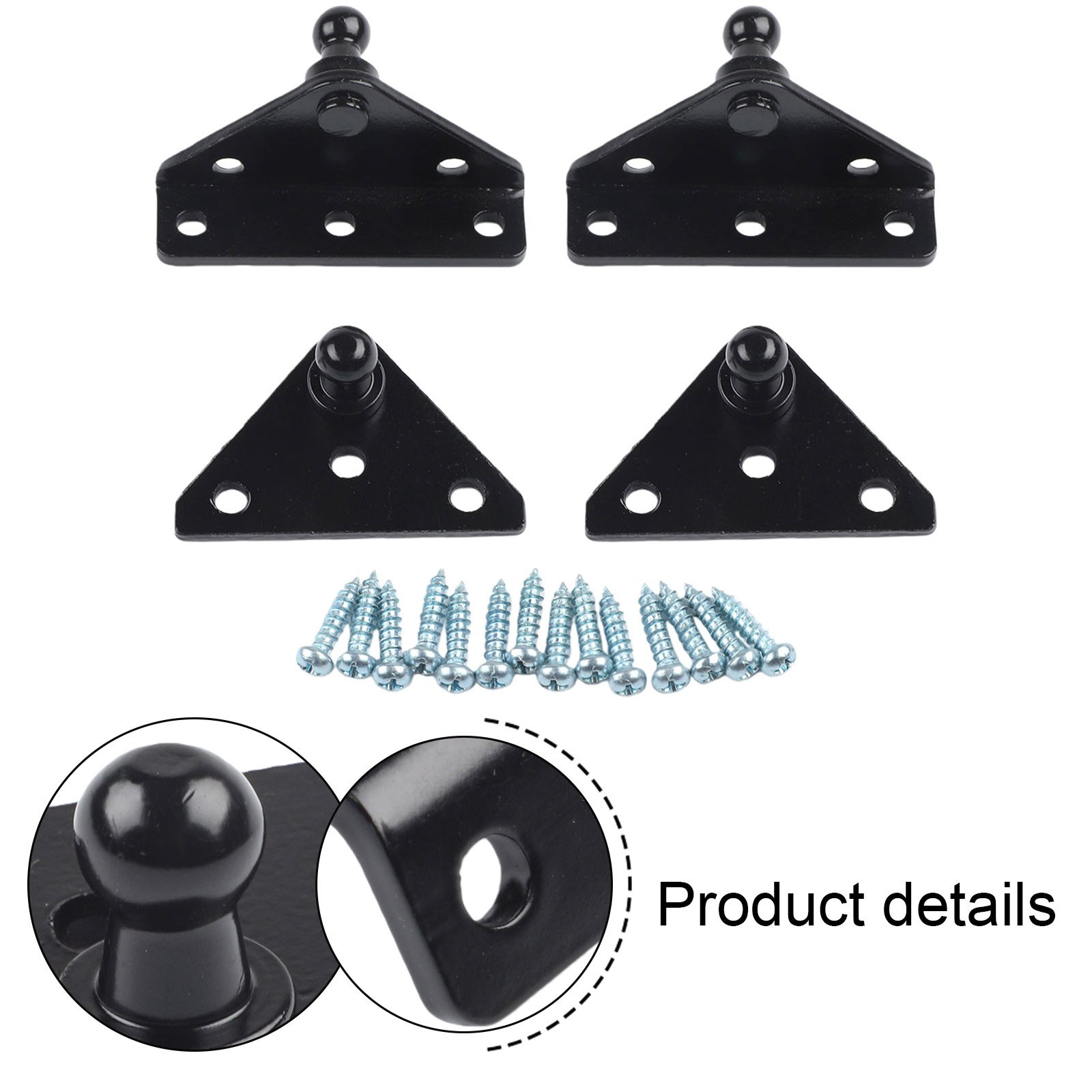For Gas Strut Compatible 10mm Ball Stud Mounting Brackets with Hardware